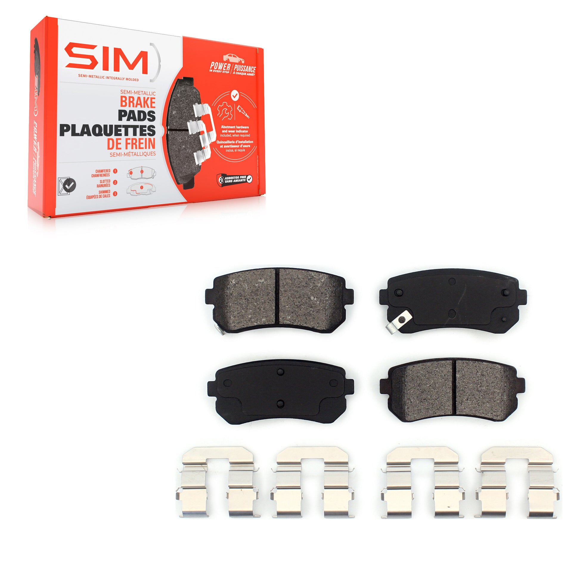 SIM SIM-1157 Disc Brake Pad for 2006-2017 Hyundai Tucson, Hyundai Sonata, Kia Cadenza - Rear