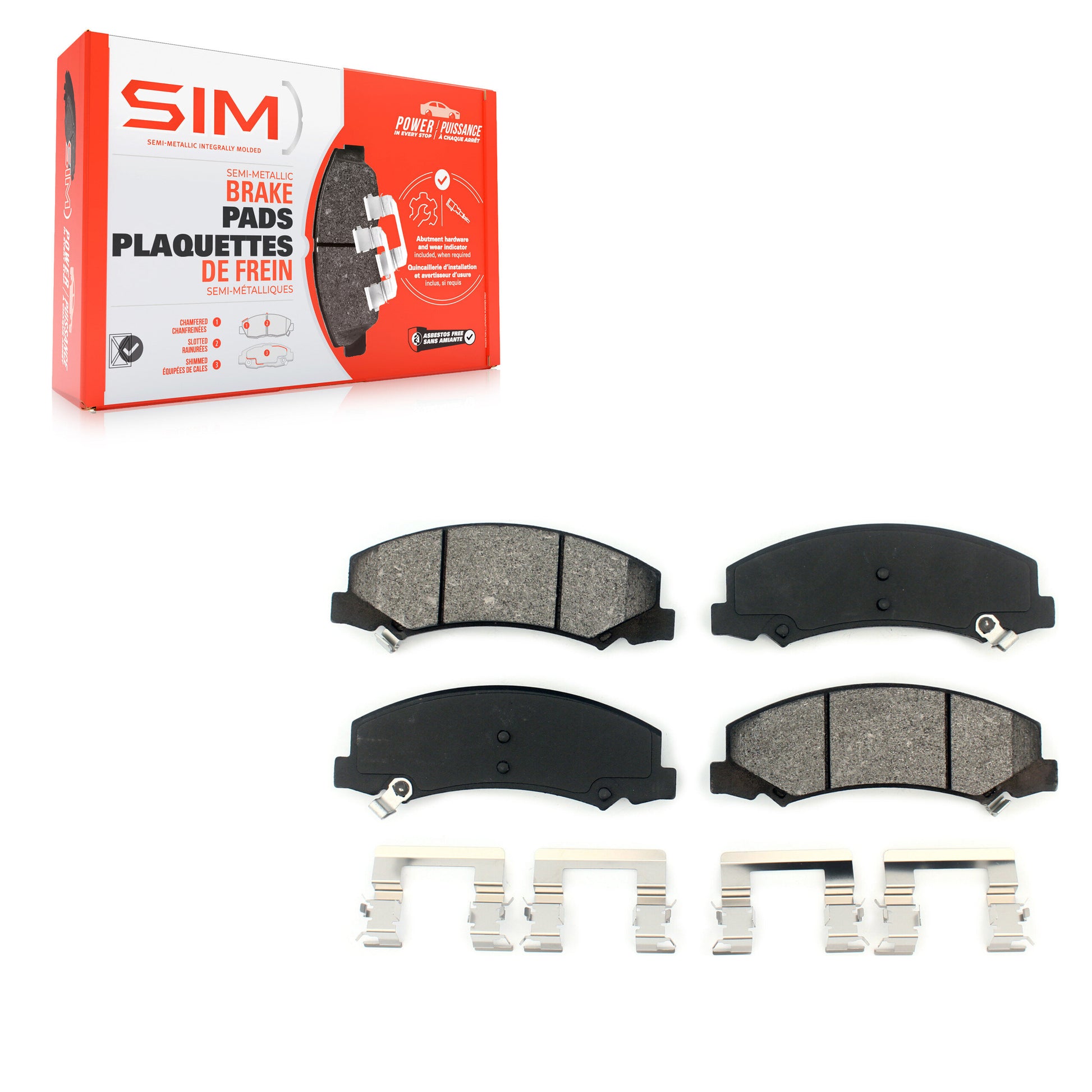 SIM SIM-1159 Disc Brake Pad for 2006-2016 Chevrolet Impala Limited, Buick Allure, Buick LaCrosse - Front