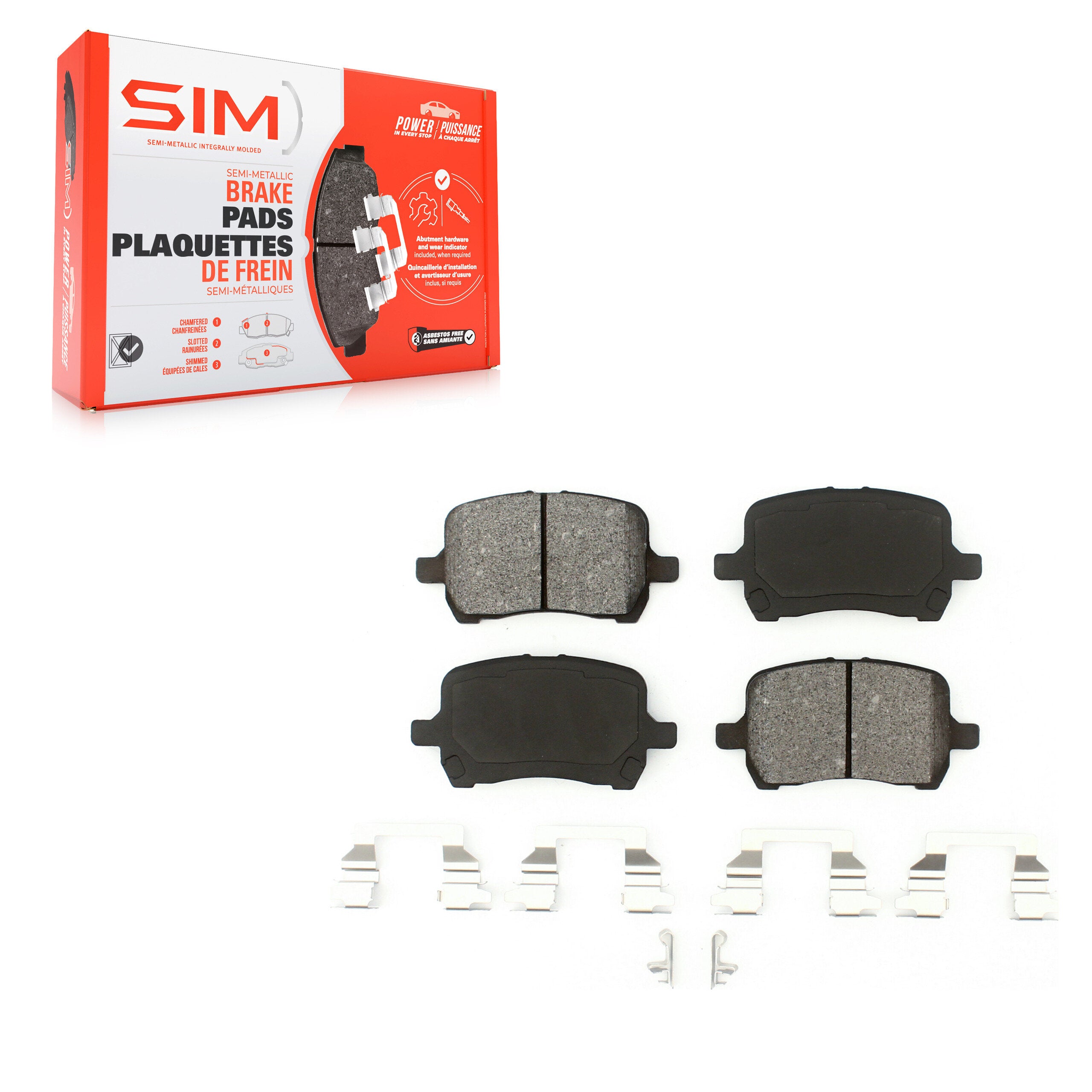 SIM SIM-1160 Disc Brake Pad for 2004-2012 Chevrolet HHR, Pontiac G5, Chevrolet Cobalt - Front