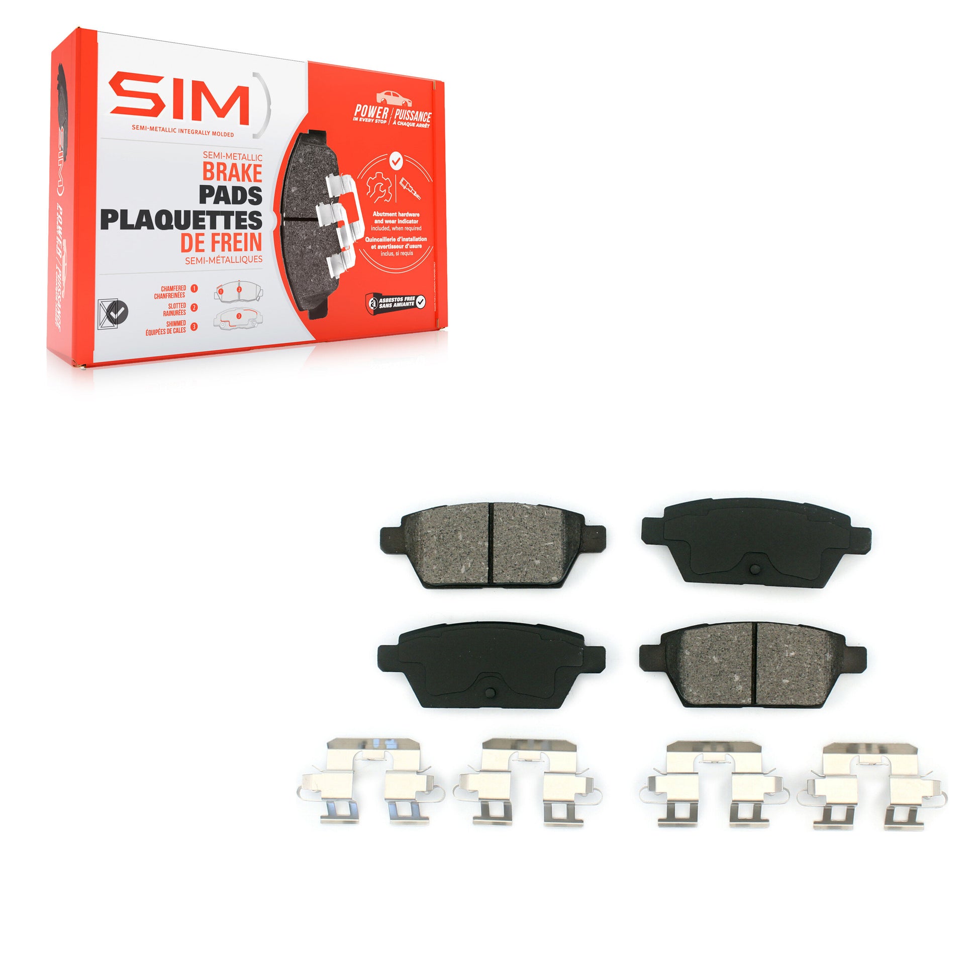 SIM SIM-1161 Disc Brake Pad for 2006-2013 Lincoln MKZ, Ford Fusion, Lincoln Zephyr - Rear