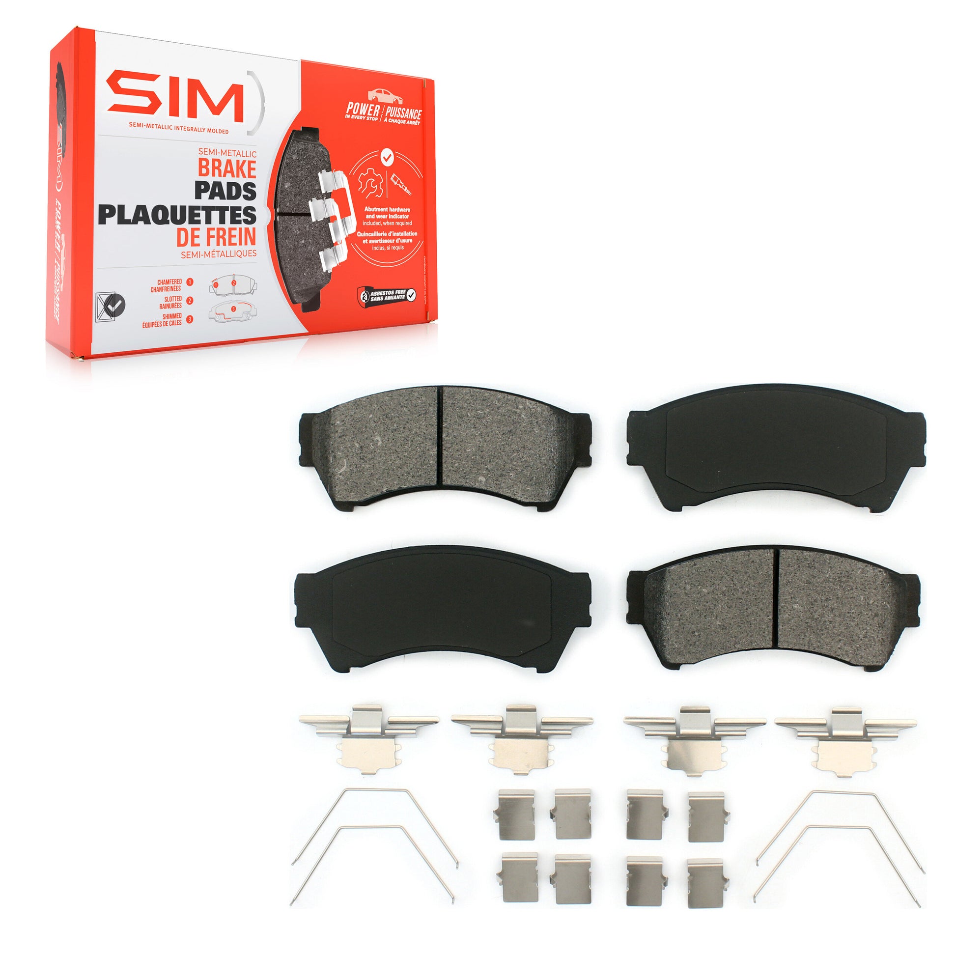 SIM SIM-1164 Disc Brake Pad for 2006-2013 Mazda 6, Lincoln MKZ, Ford Fusion - Front