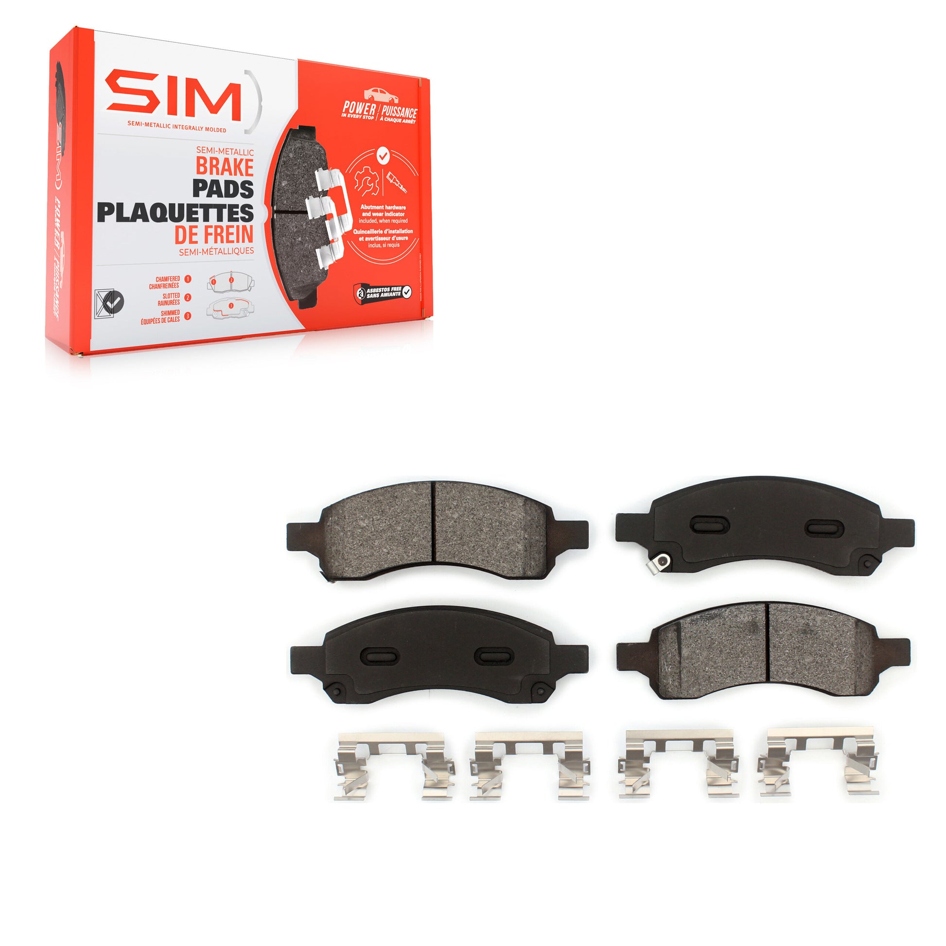 SIM SIM-1169 Disc Brake Pad for 2006-2012 Chevrolet Colorado, GMC Canyon, Isuzu Ascender - Front
