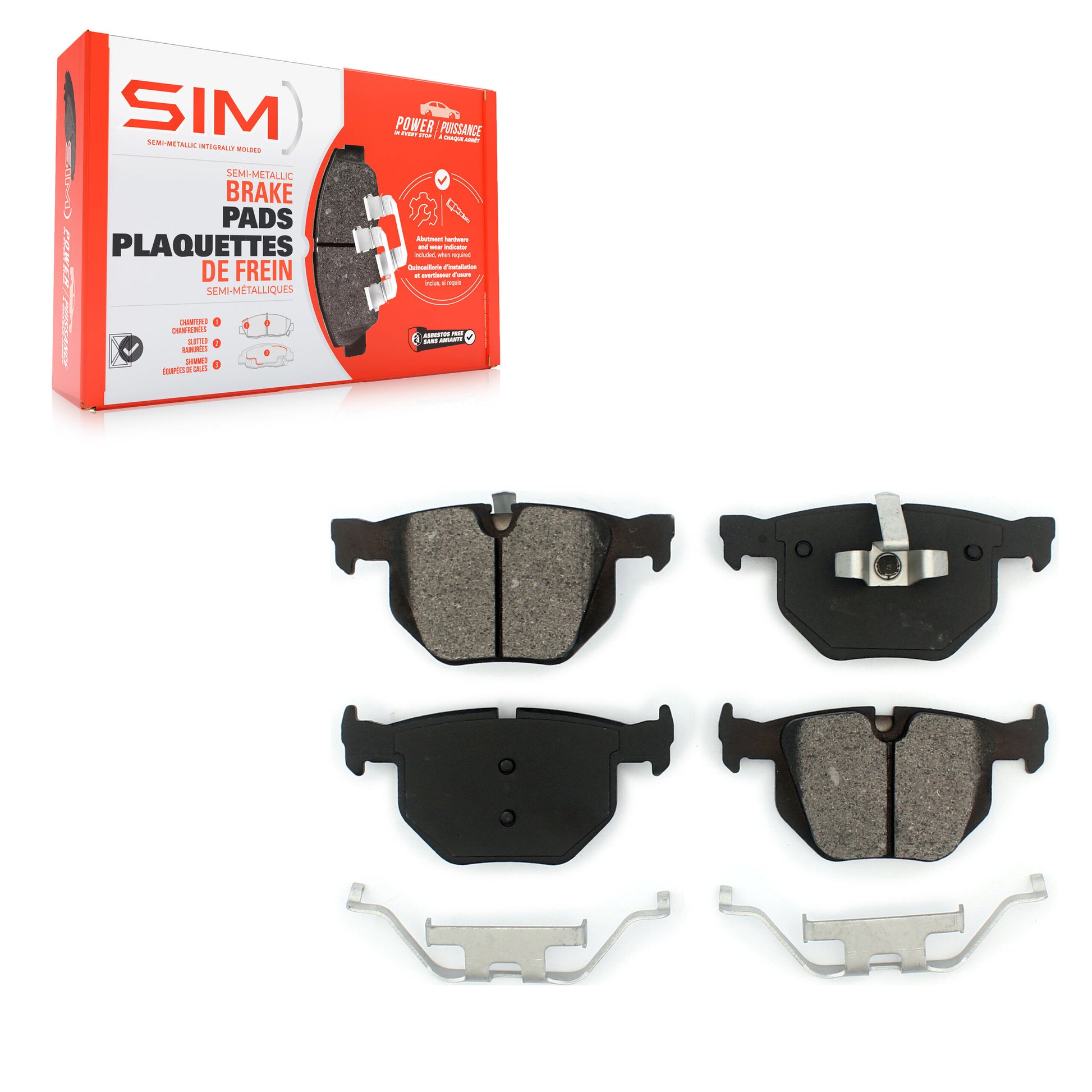 SIM SIM-1170 Disc Brake Pad for 2006-2015 BMW 335i xDrive, BMW X1, BMW 335i - Rear
