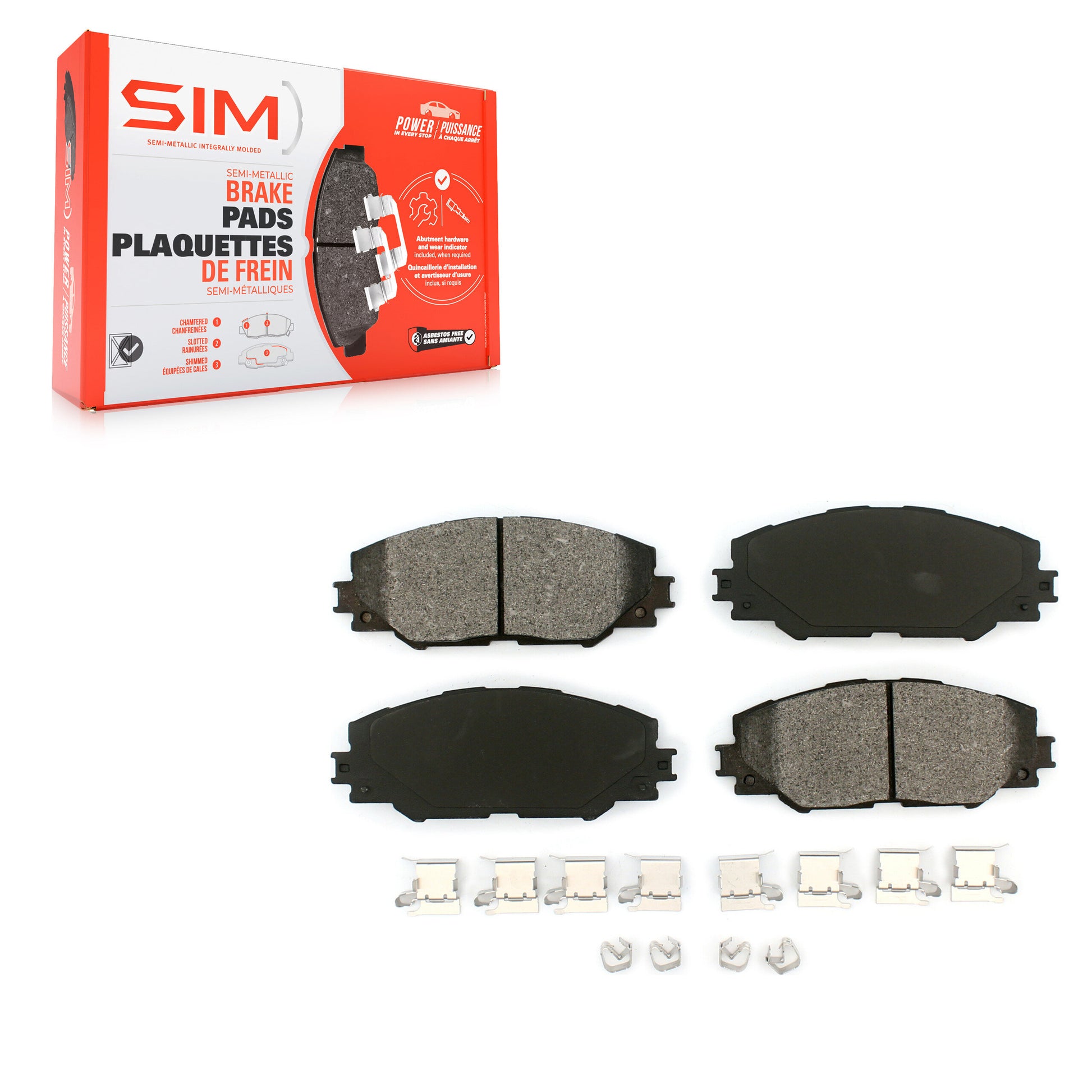 SIM SIM-1211 Disc Brake Pad for 2006-2020 Toyota RAV4, Toyota Corolla iM, Scion iM - Front