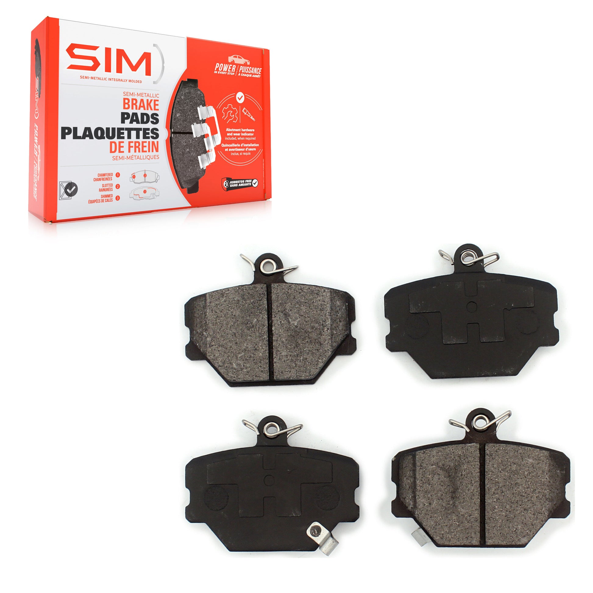 SIM SIM-1252 Disc Brake Pad for 2005-2016 Smart Fortwo - Front