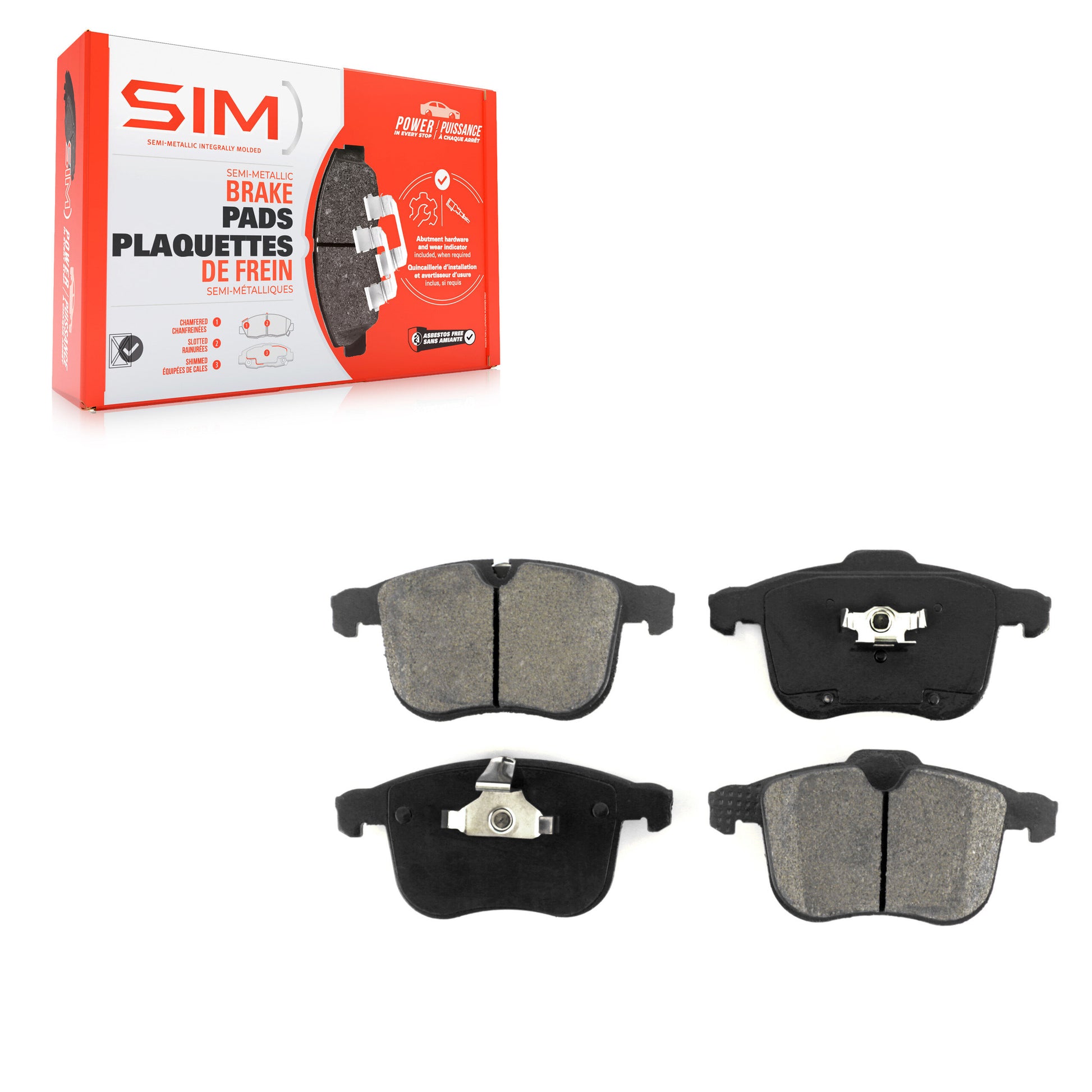SIM SIM-1257 Disc Brake Pad for 2003-2011 Saab 9-3 - Front