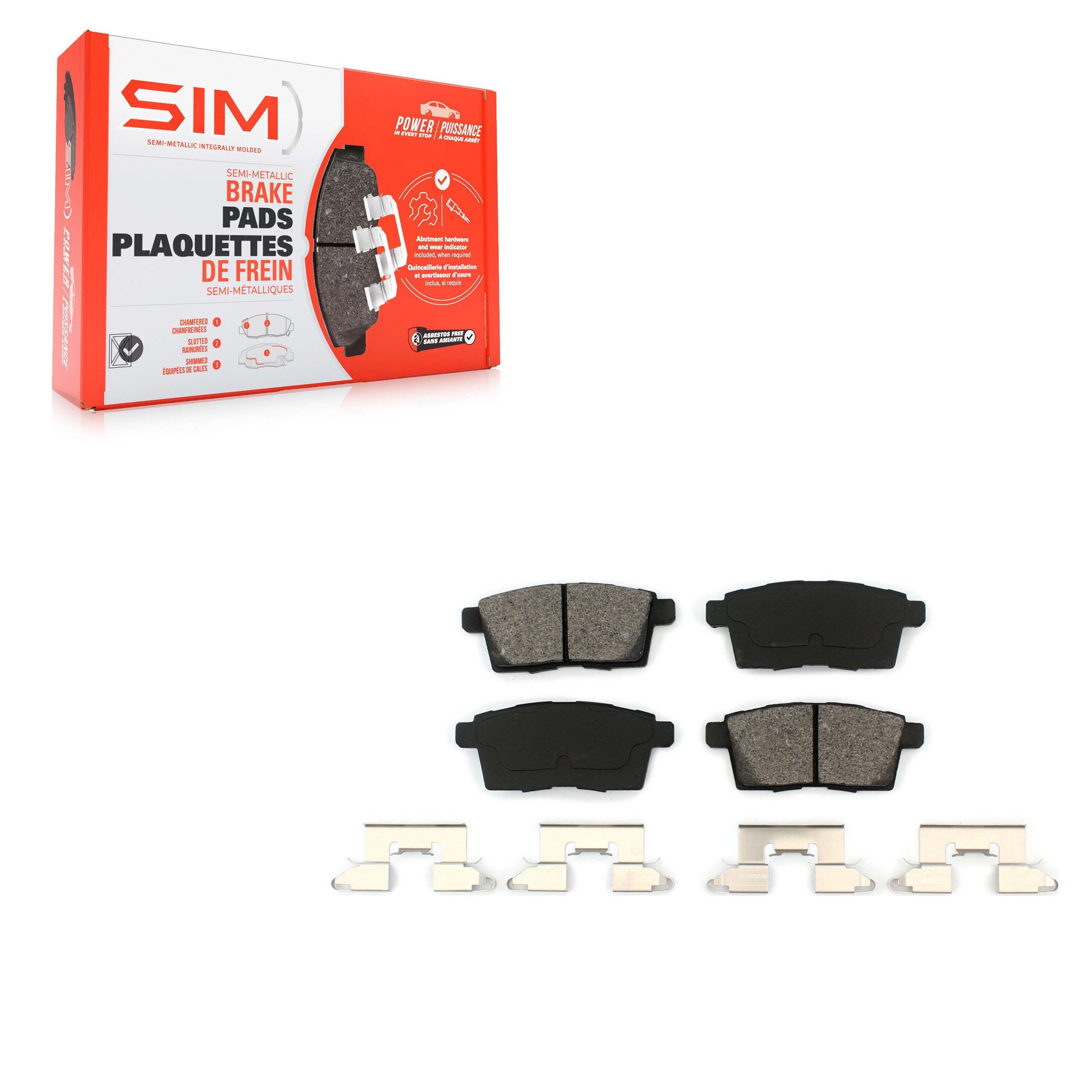 SIM SIM-1259 Disc Brake Pad for 2007-2015 Ford Edge, Lincoln MKX, Mazda CX-7 - Rear