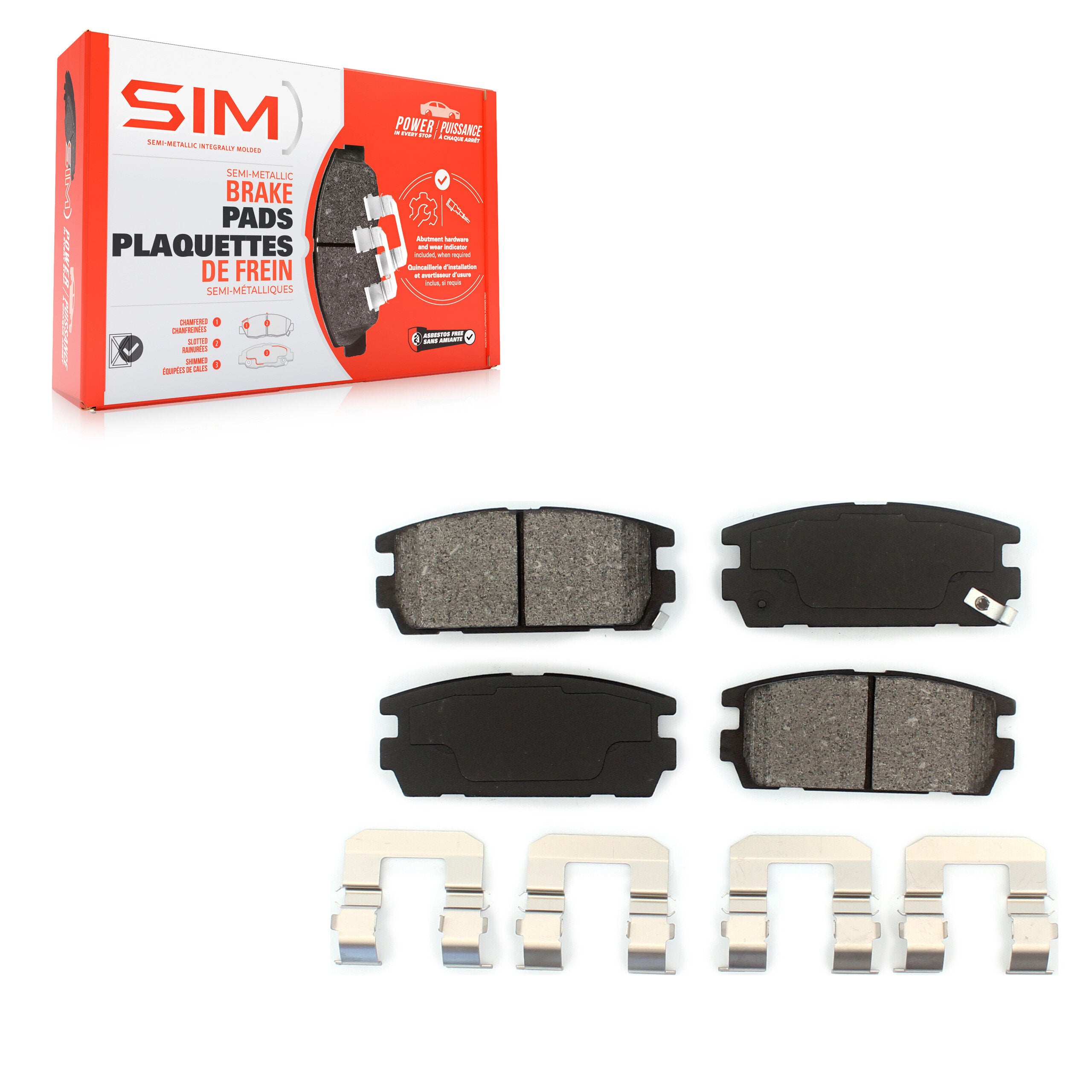 SIM SIM-1275 Disc Brake Pad for 2007-2017 Chevrolet Captiva Sport, GMC Terrain, Saturn Vue - Rear