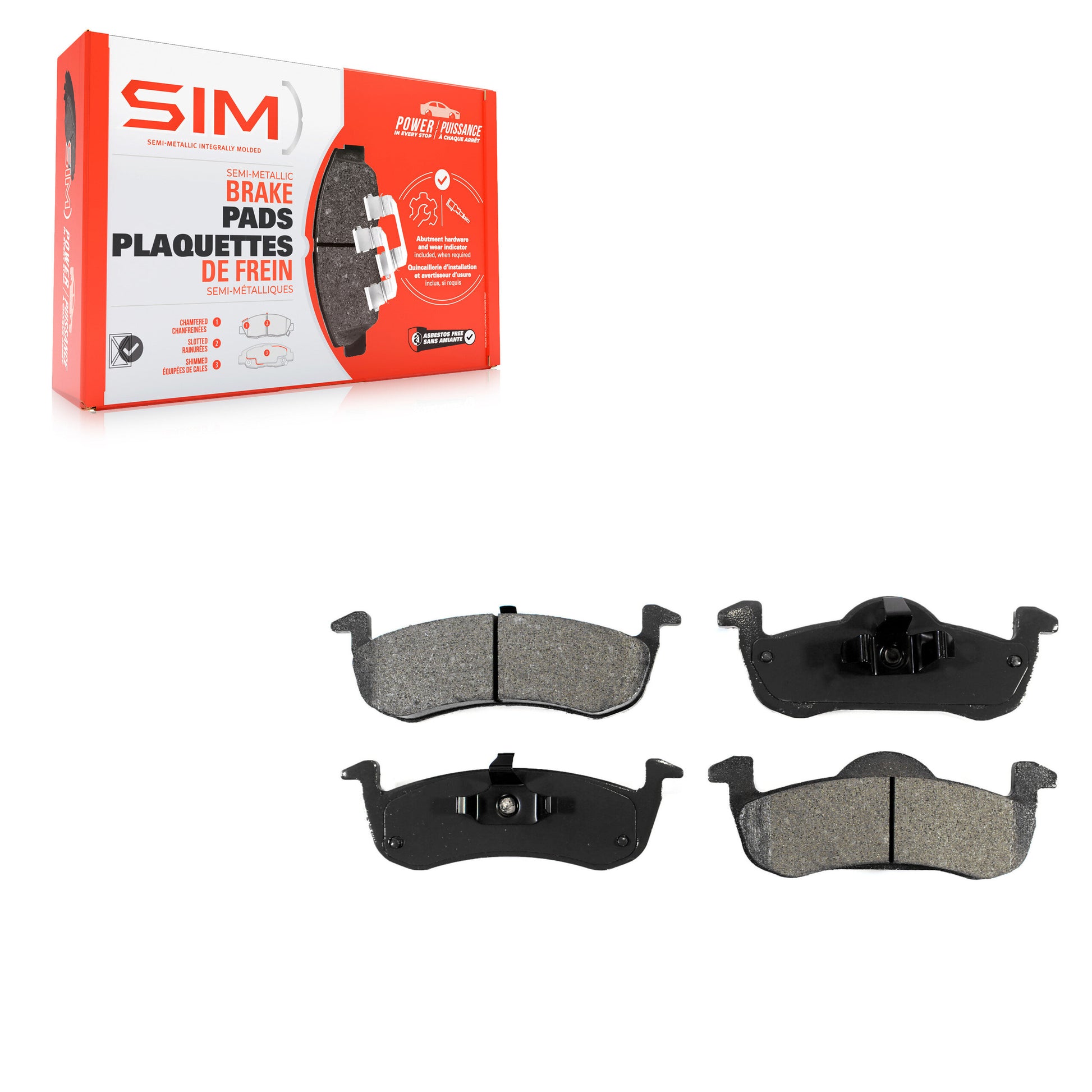SIM SIM-1279 Disc Brake Pad for 2007-2019 Lincoln MKT, Ford Expedition, Lincoln Navigator - Rear