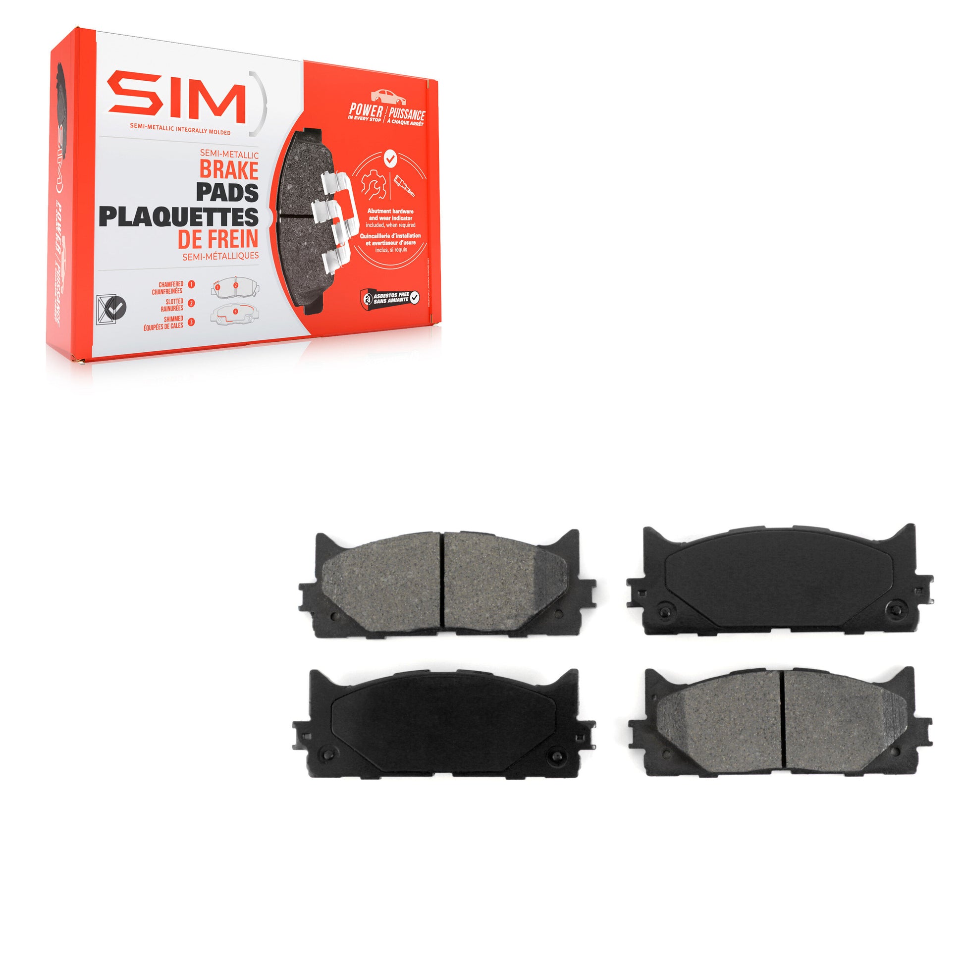 SIM SIM-1293 Disc Brake Pad for 2007-2018 Lexus ES300h, Toyota Avalon, Lexus ES350 - Front