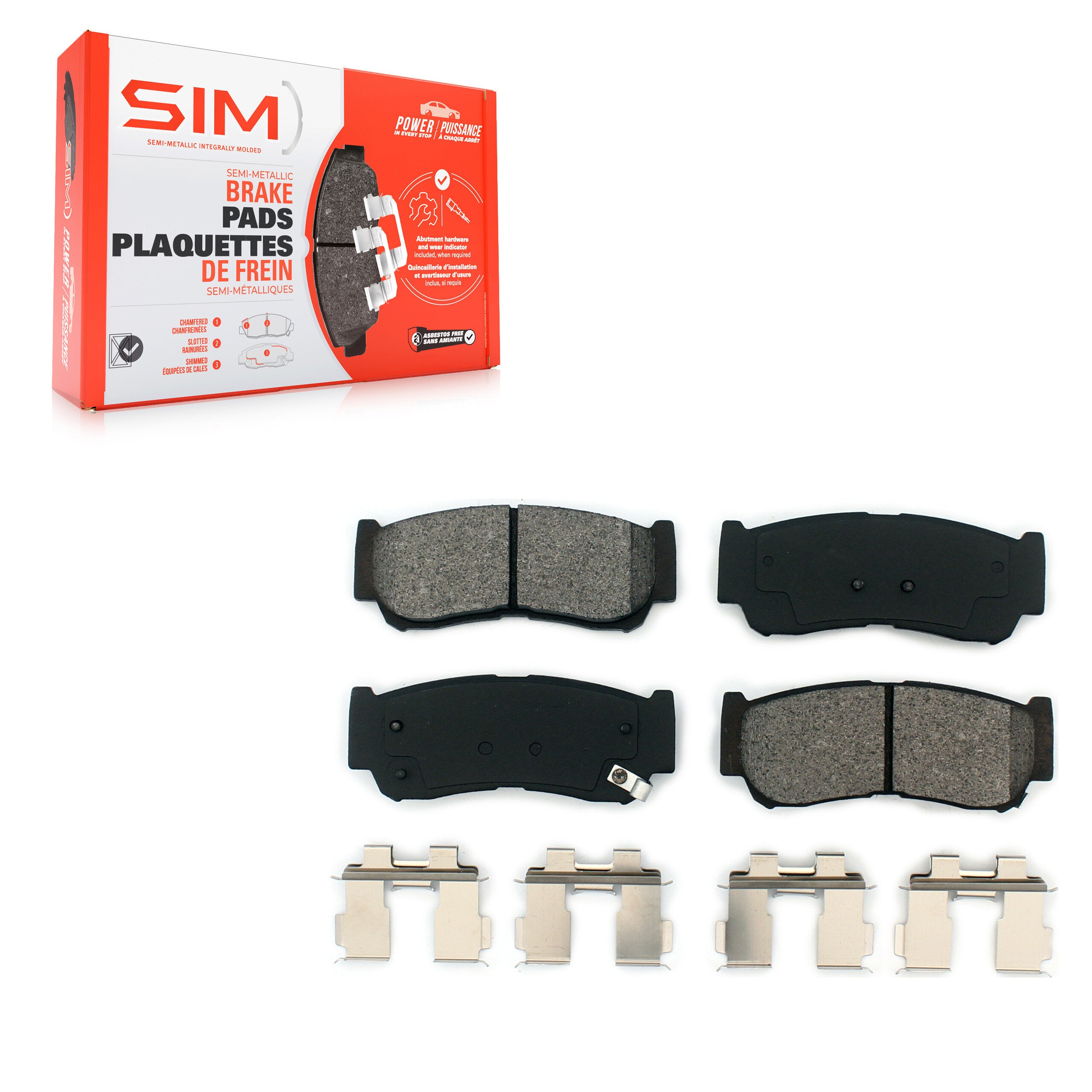 SIM SIM-1297 Disc Brake Pad for 2007-2009 Hyundai Santa Fe - Rear