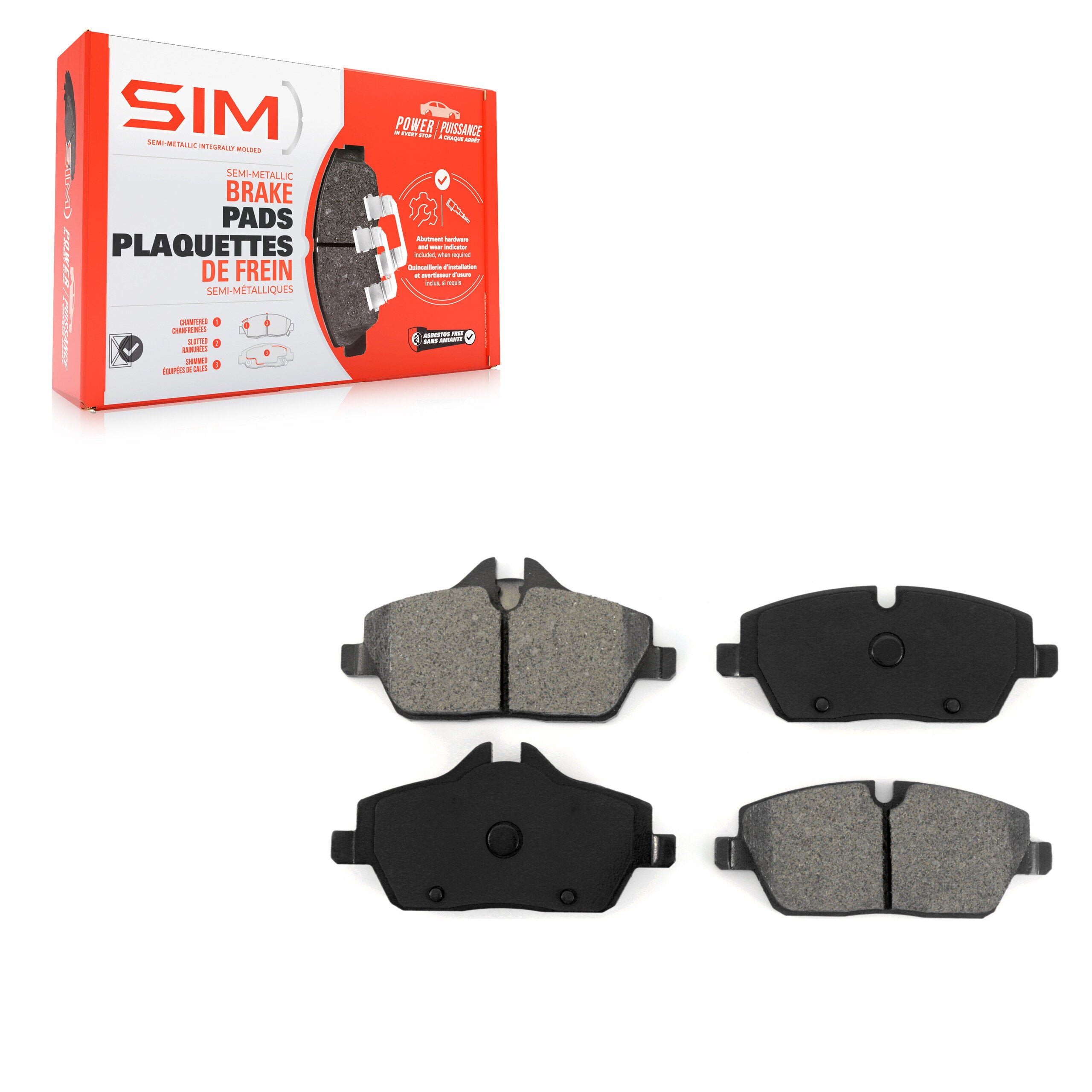 SIM SIM-1308 Disc Brake Pad for 2007-2024 Mini Cooper, BMW i3s, BMW i3 - Front