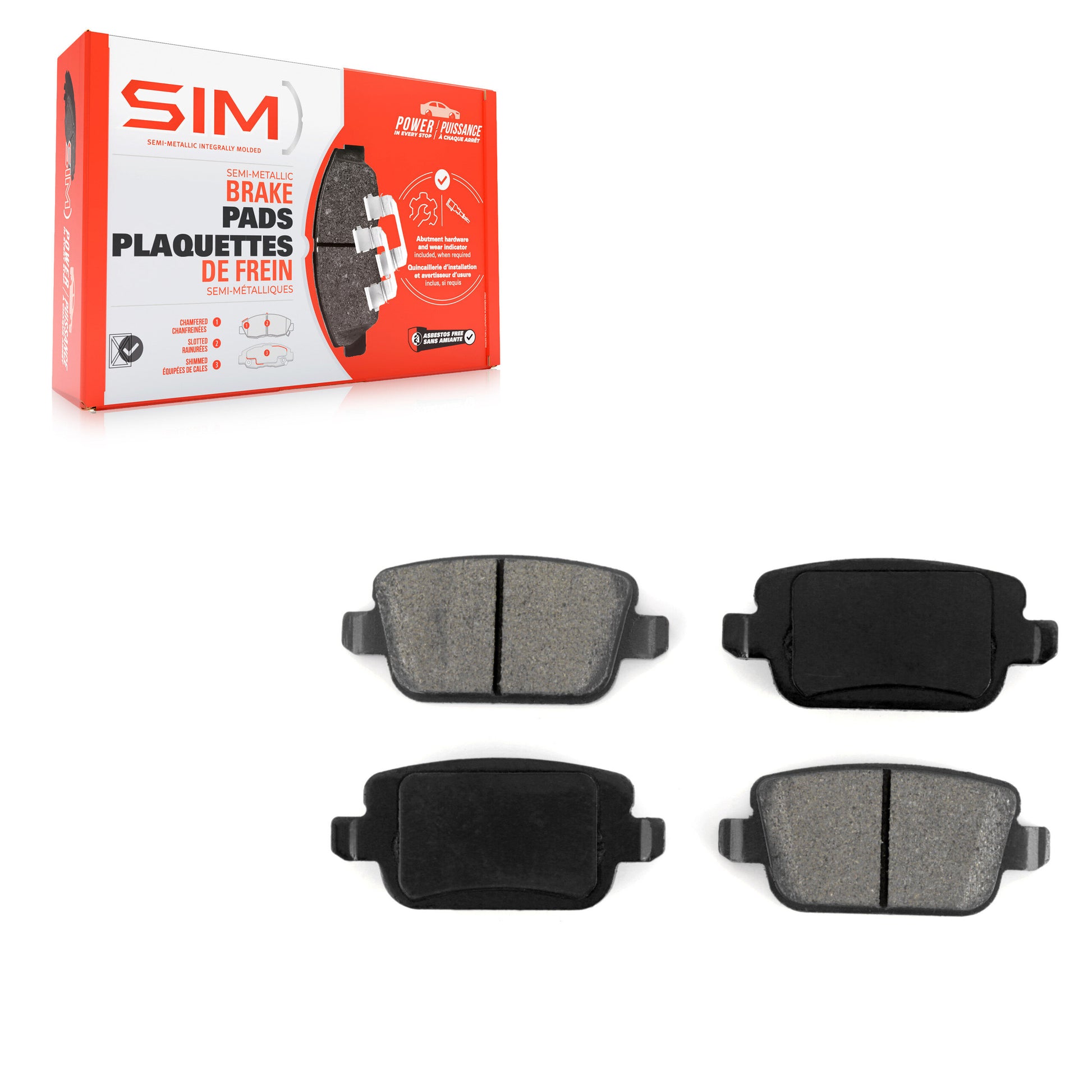 SIM SIM-1314 Disc Brake Pad for 2007-2011 Land Rover LR2, Volvo S80 - Rear