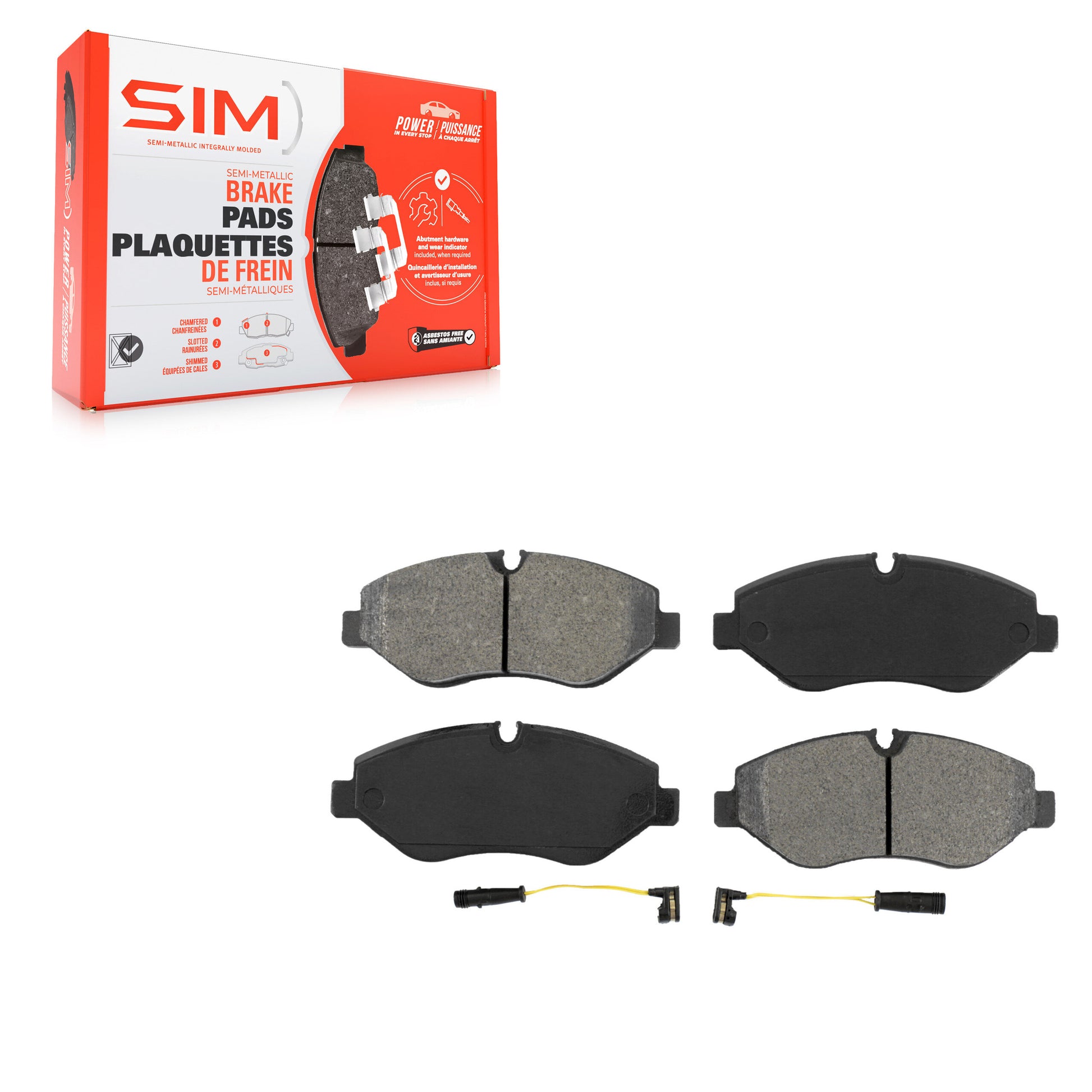 SIM SIM-1316A Disc Brake Pad for 2007-2023 Mercedes-Benz Metris, Mercedes-Benz Sprinter 2500, Dodge Sprinter 2500 - Front