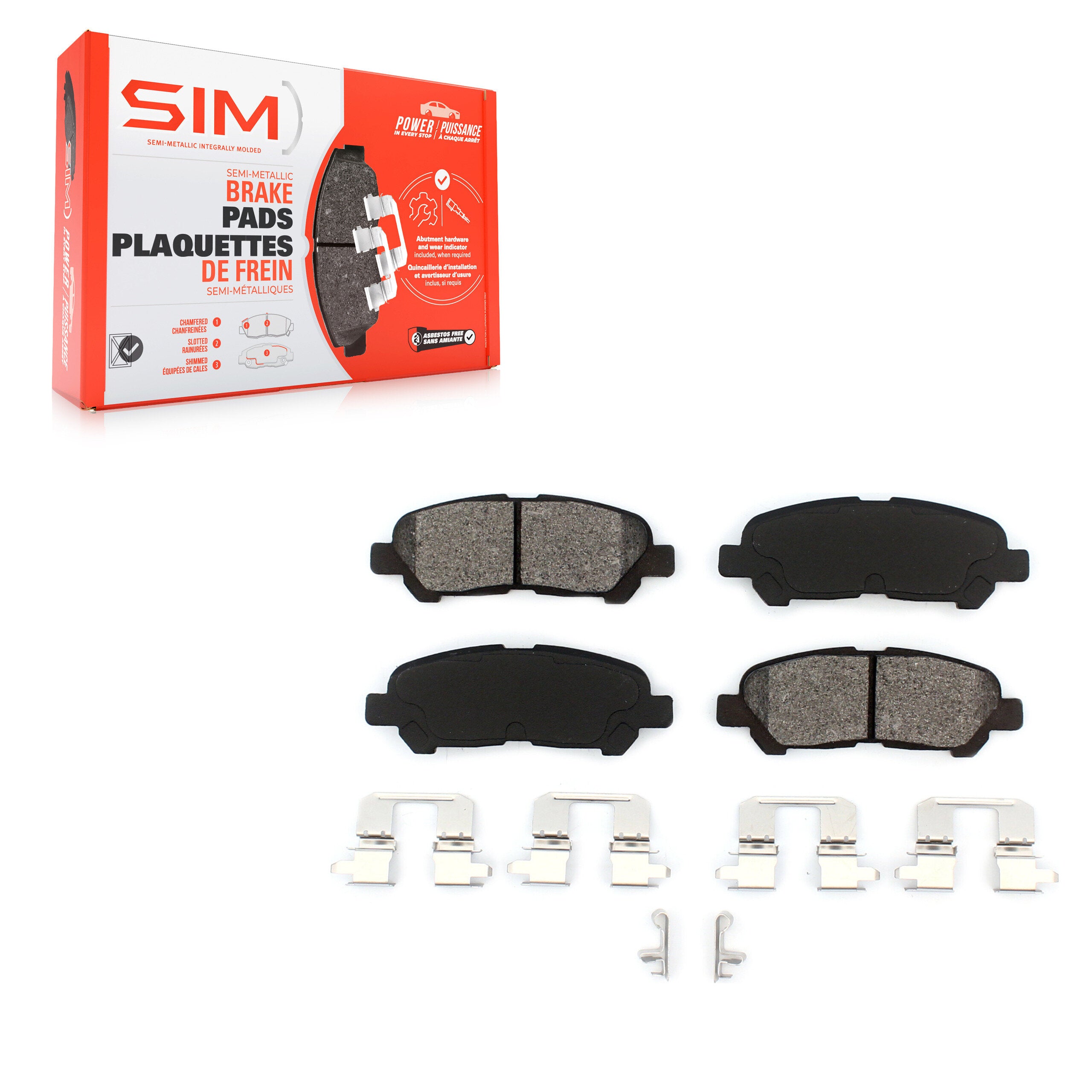 SIM SIM-1325 Disc Brake Pad for 2008-2014 Toyota Highlander - Rear