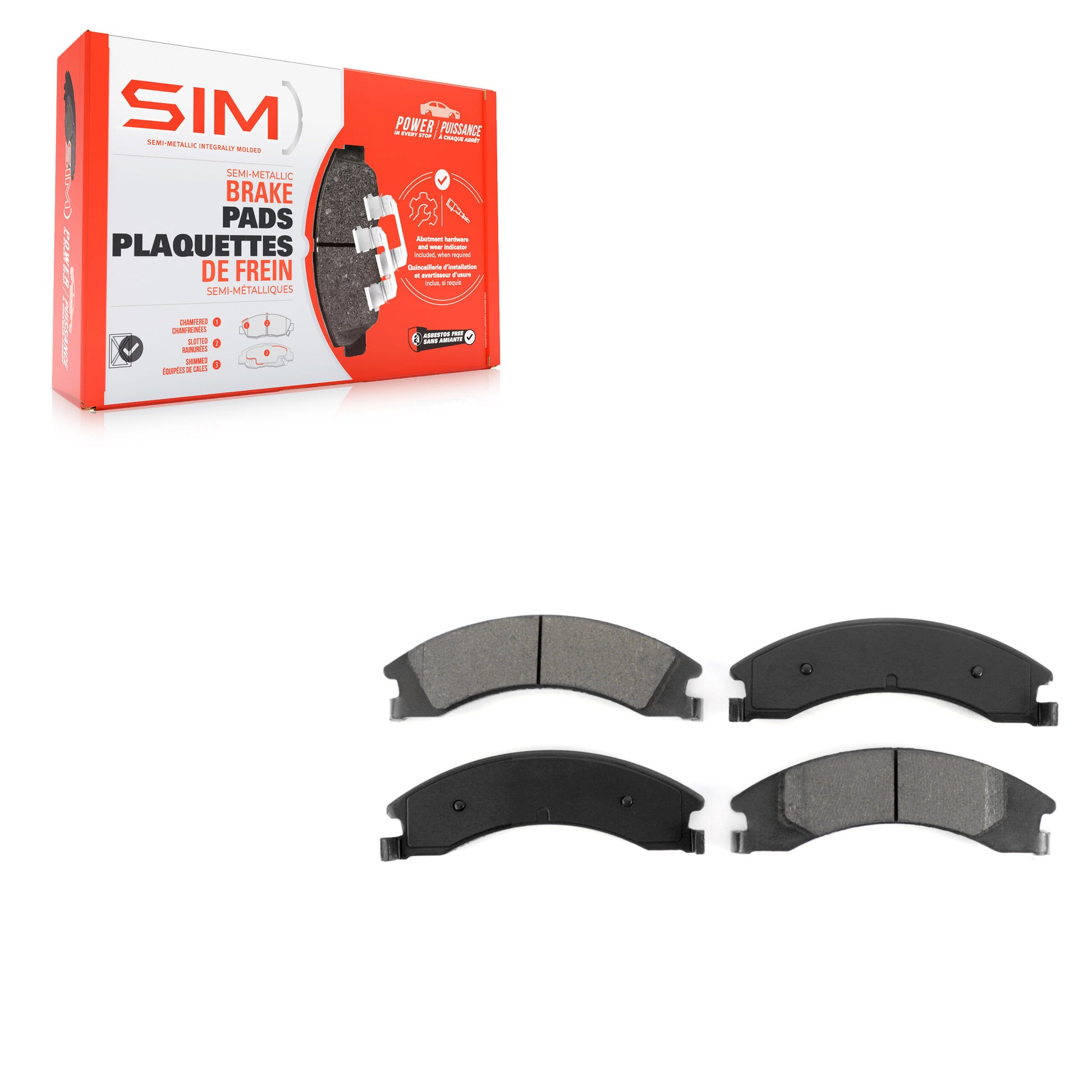 SIM SIM-1329 Disc Brake Pad for 2008-2023 Ford E-350 Super Duty, Ford E-450 Super Duty, Ford E-150 - Rear