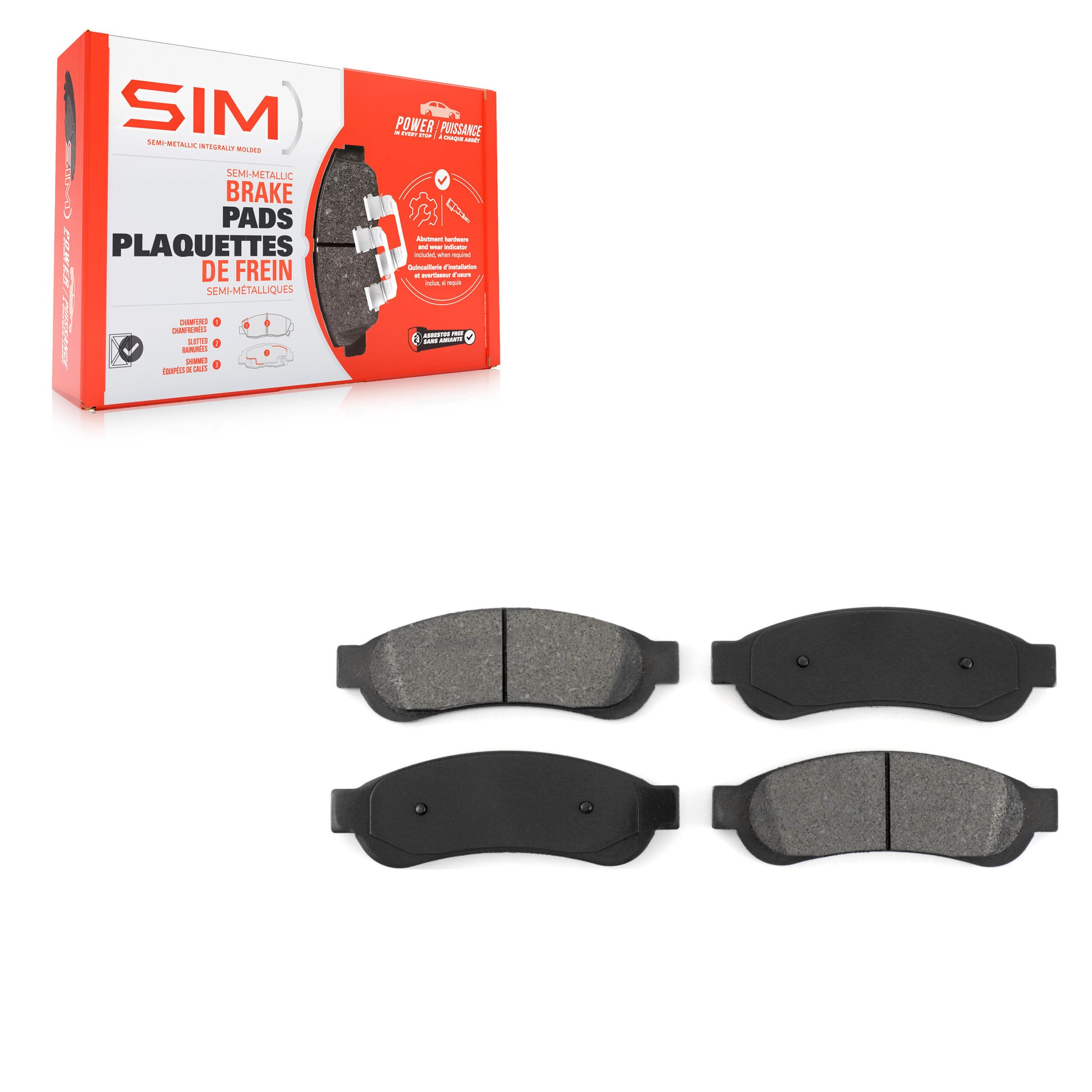 SIM SIM-1334 Disc Brake Pad for 2008-2013 Ford F-250 Super Duty, Ford F-450 Super Duty, Ford F-350 Super Duty - Rear