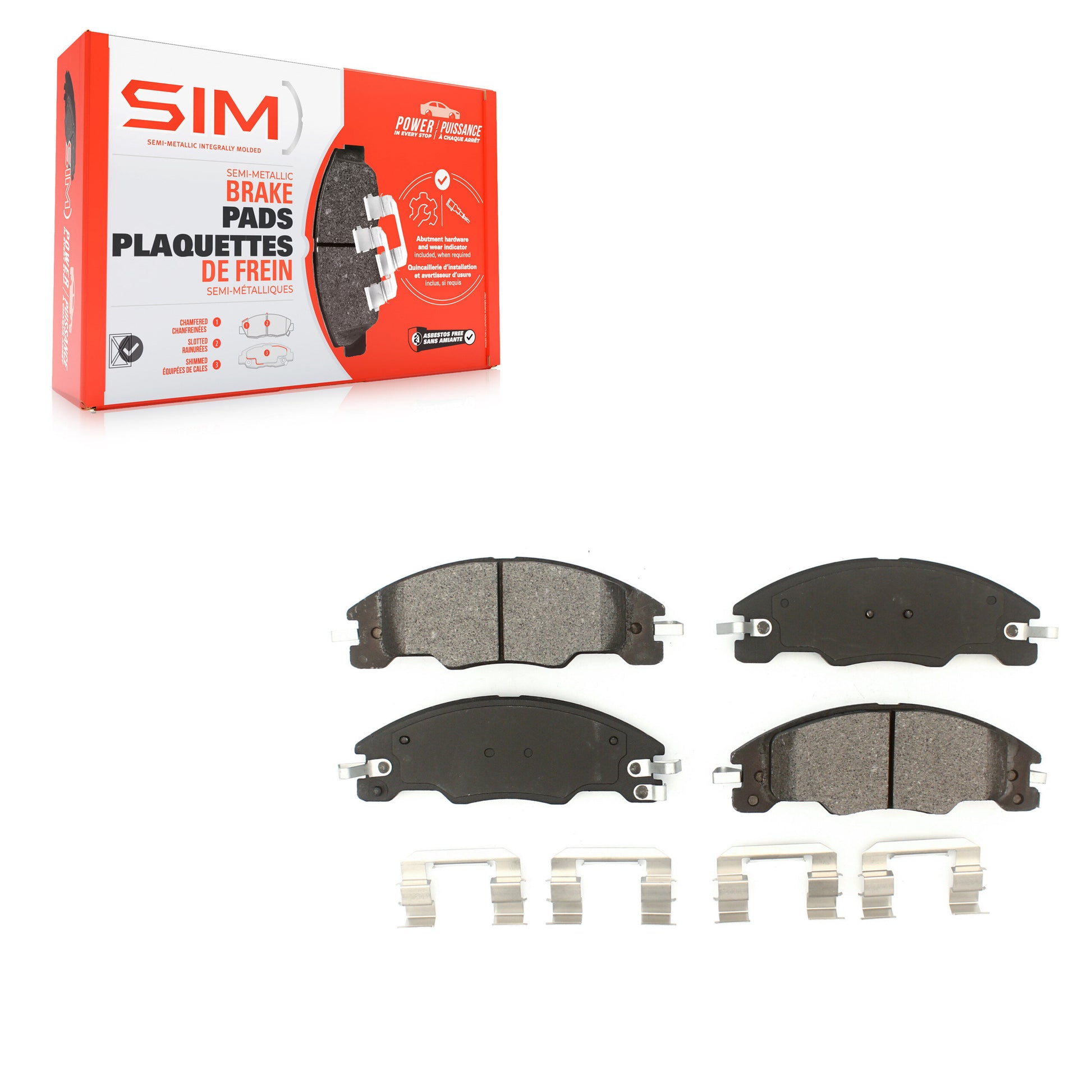 SIM SIM-1339 Disc Brake Pad for 2008-2011 Ford Focus - Front