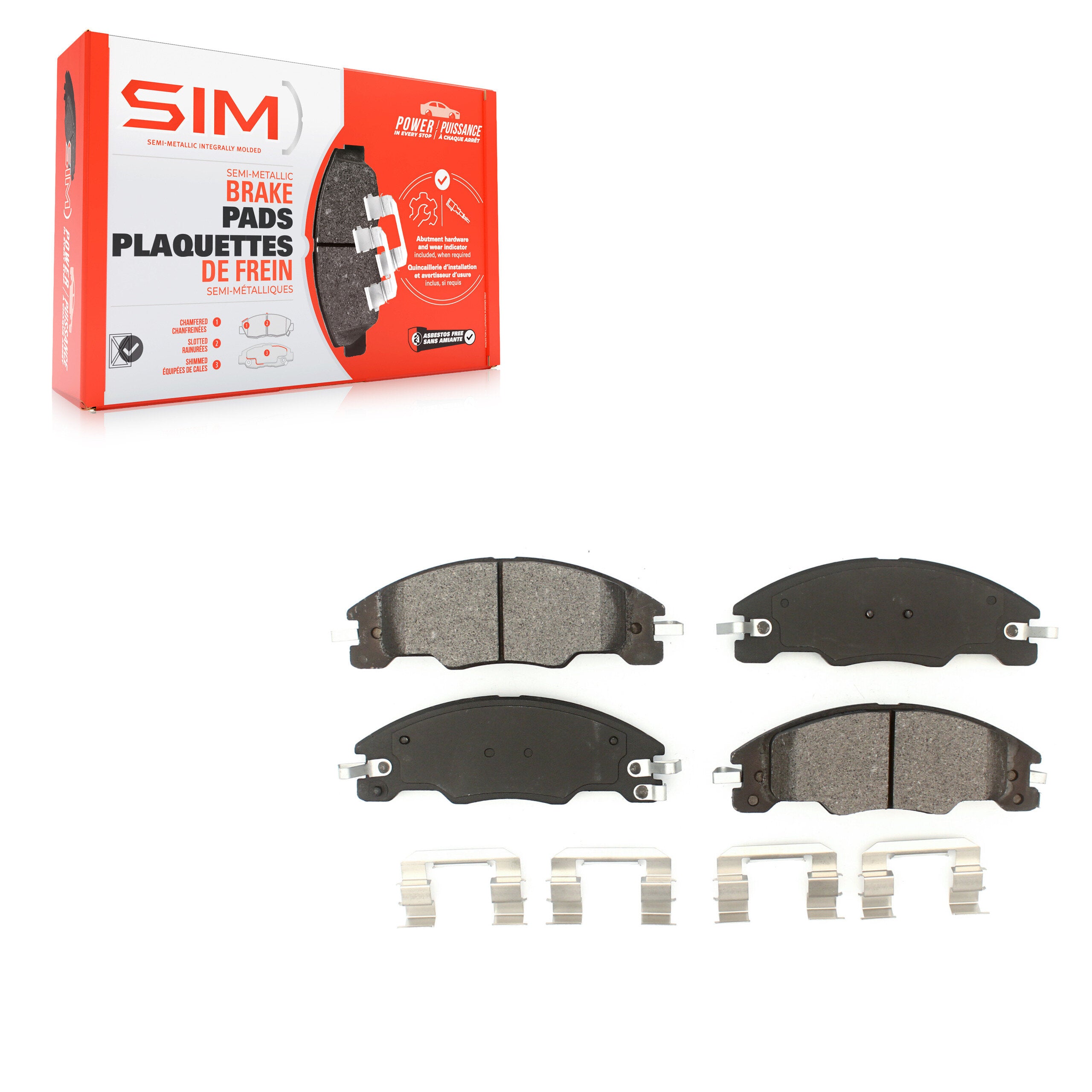 SIM SIM-1339 Disc Brake Pad for 2008-2011 Ford Focus - Front