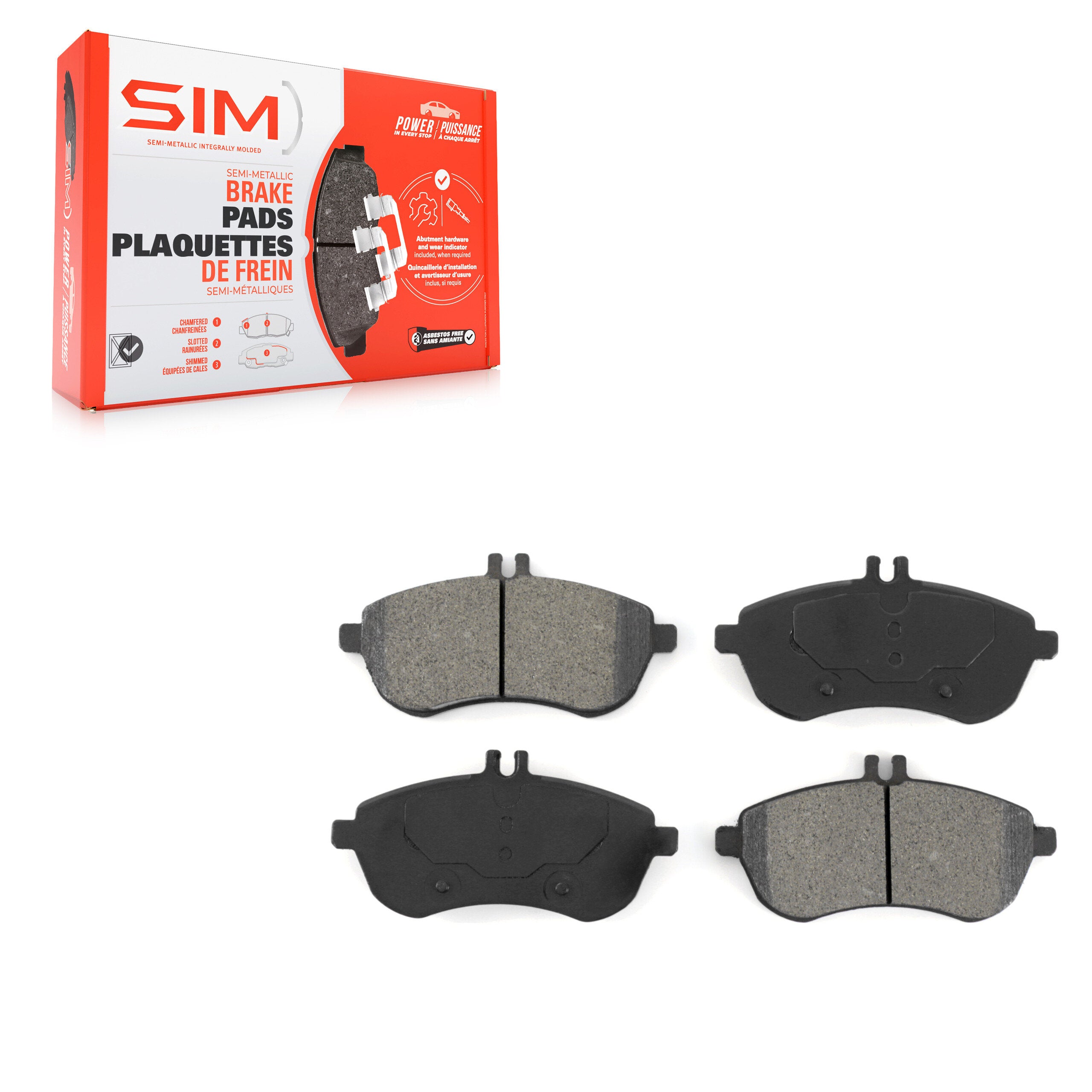 SIM SIM-1340 Disc Brake Pad for 2008-2015 Mercedes-Benz C250, Mercedes-Benz SLK250, Mercedes-Benz C230 - Front