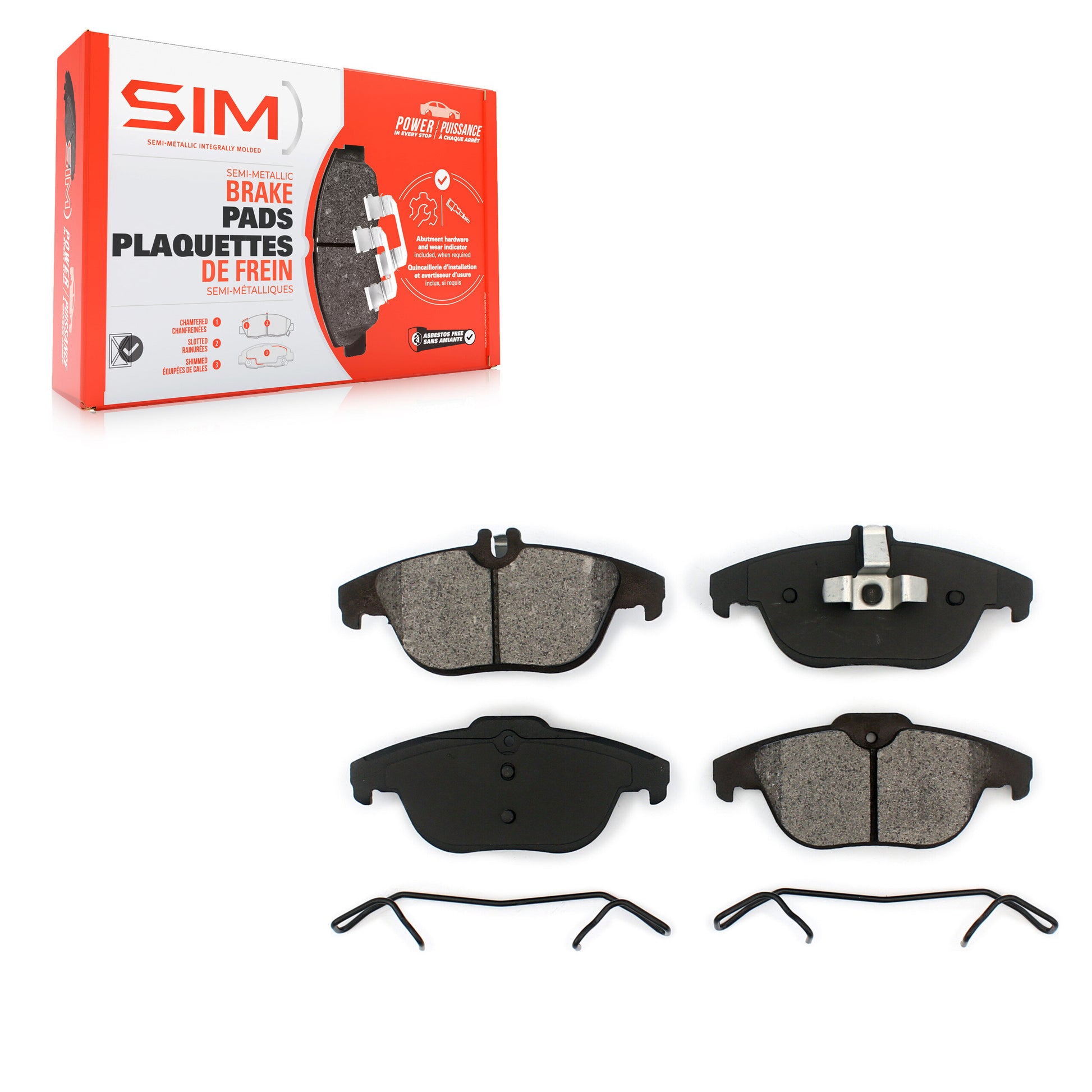 SIM SIM-1341 Disc Brake Pad for 2008-2017 Mercedes-Benz E400, Mercedes-Benz E550, Mercedes-Benz GLK250 - Rear