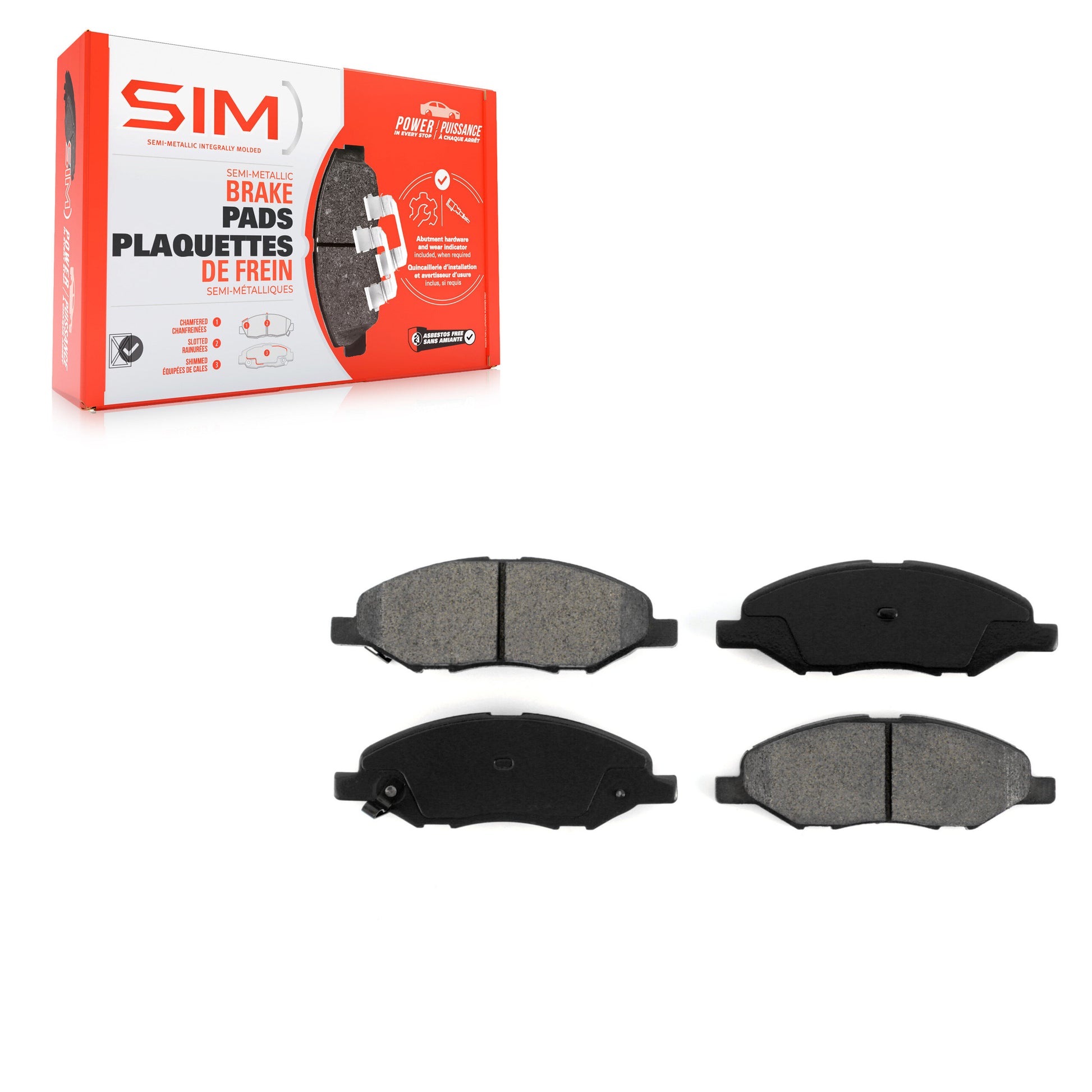 SIM SIM-1345 Disc Brake Pad for 2008-2011 Nissan Versa - Front