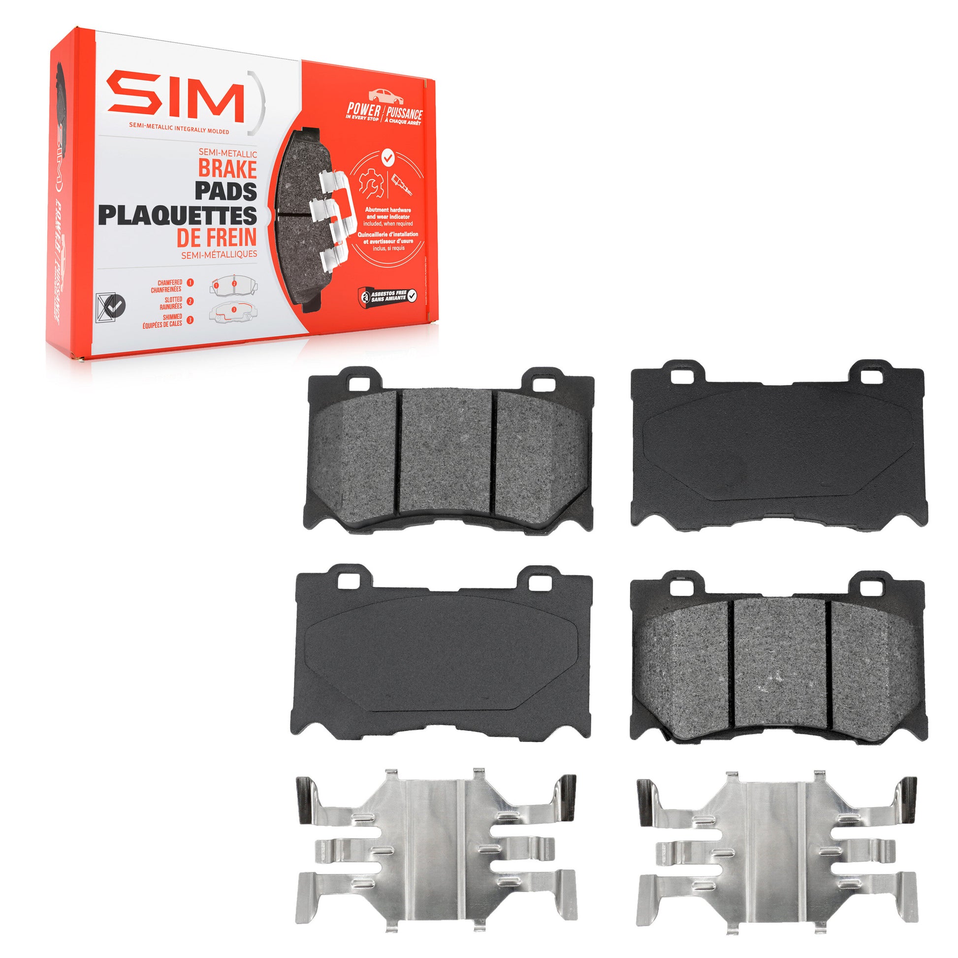 SIM SIM-1346 Disc Brake Pad for 2008-2024 Nissan Z, INFINITI Q60, INFINITI Q70L - Front