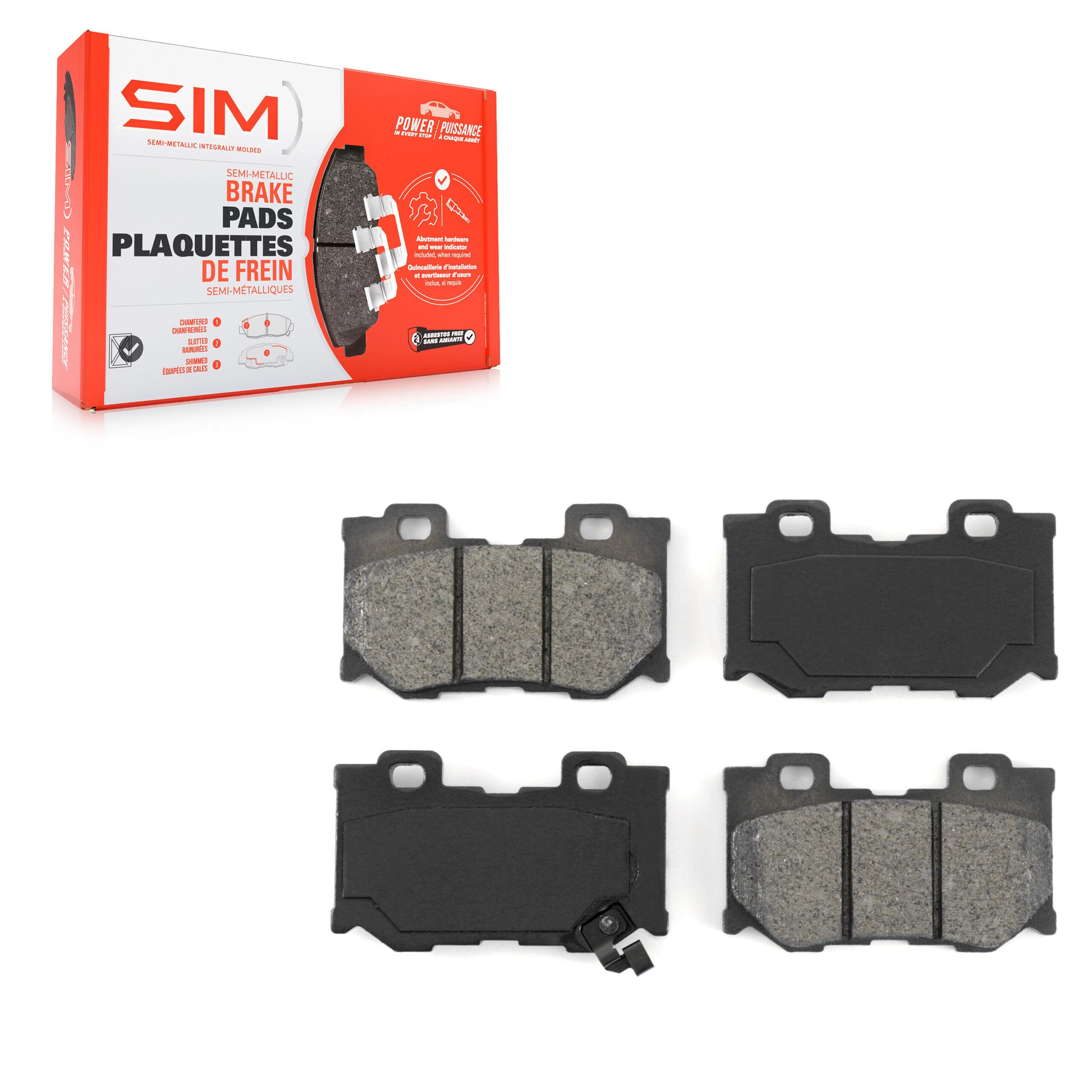 SIM SIM-1347 Disc Brake Pad for 2008-2024 Nissan Z, INFINITI Q60, INFINITI Q70L - Rear