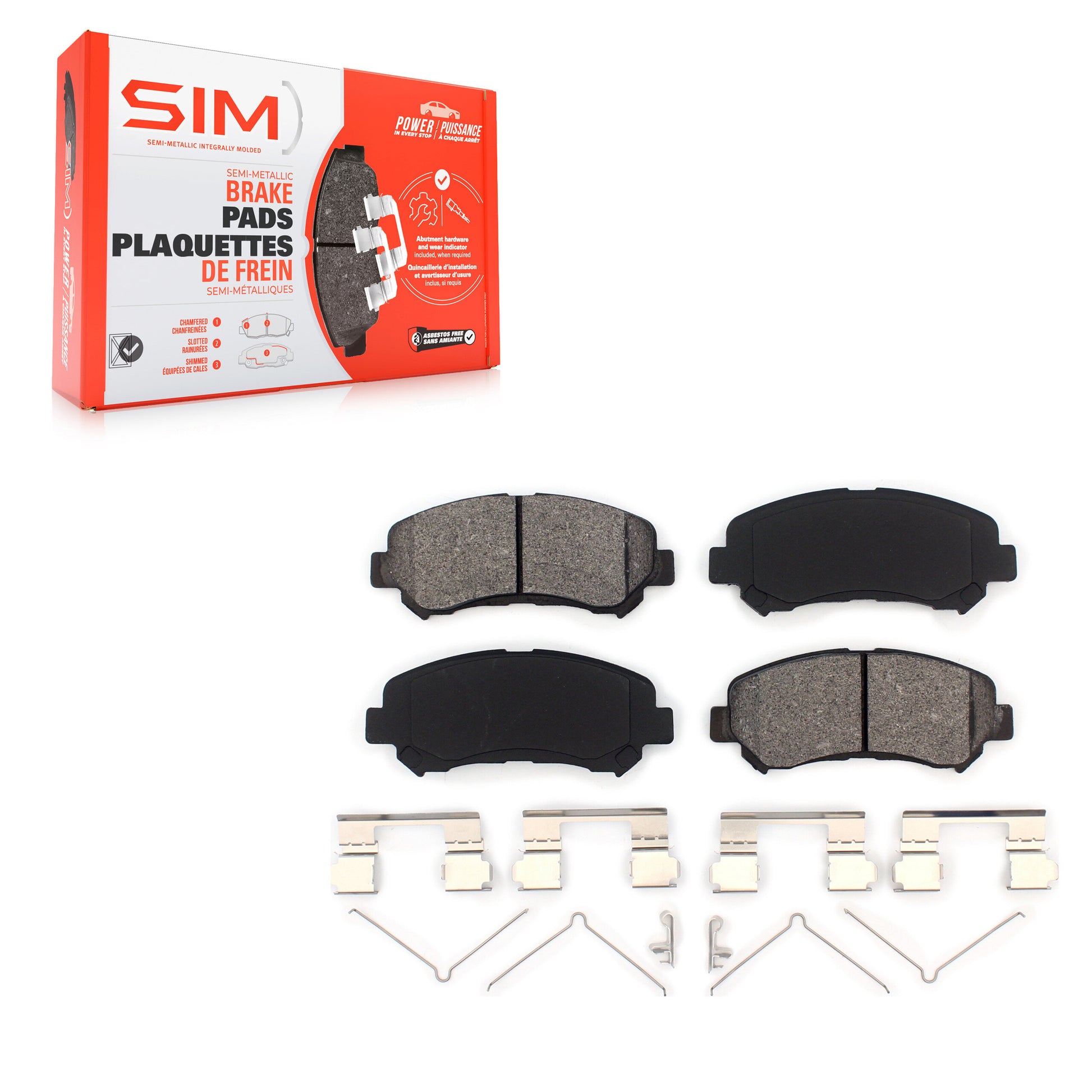 SIM SIM-1374 Disc Brake Pad for 2007-2022 Nissan Juke, Nissan Rogue Select, Suzuki Kizashi - Front