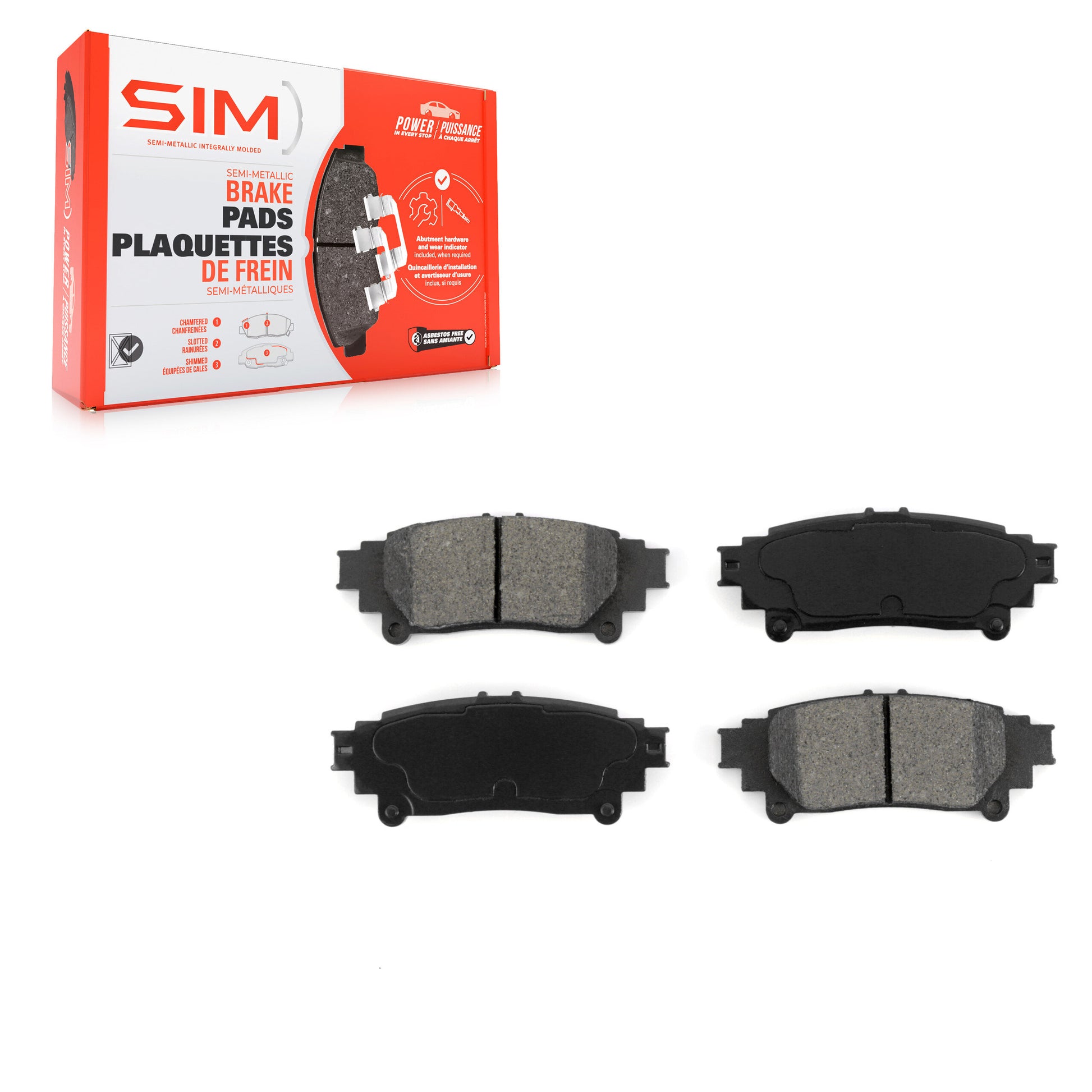 SIM SIM-1391 Disc Brake Pad for 2010-2020 Lexus GS300, Lexus GS200t, Lexus IS200t - Rear
