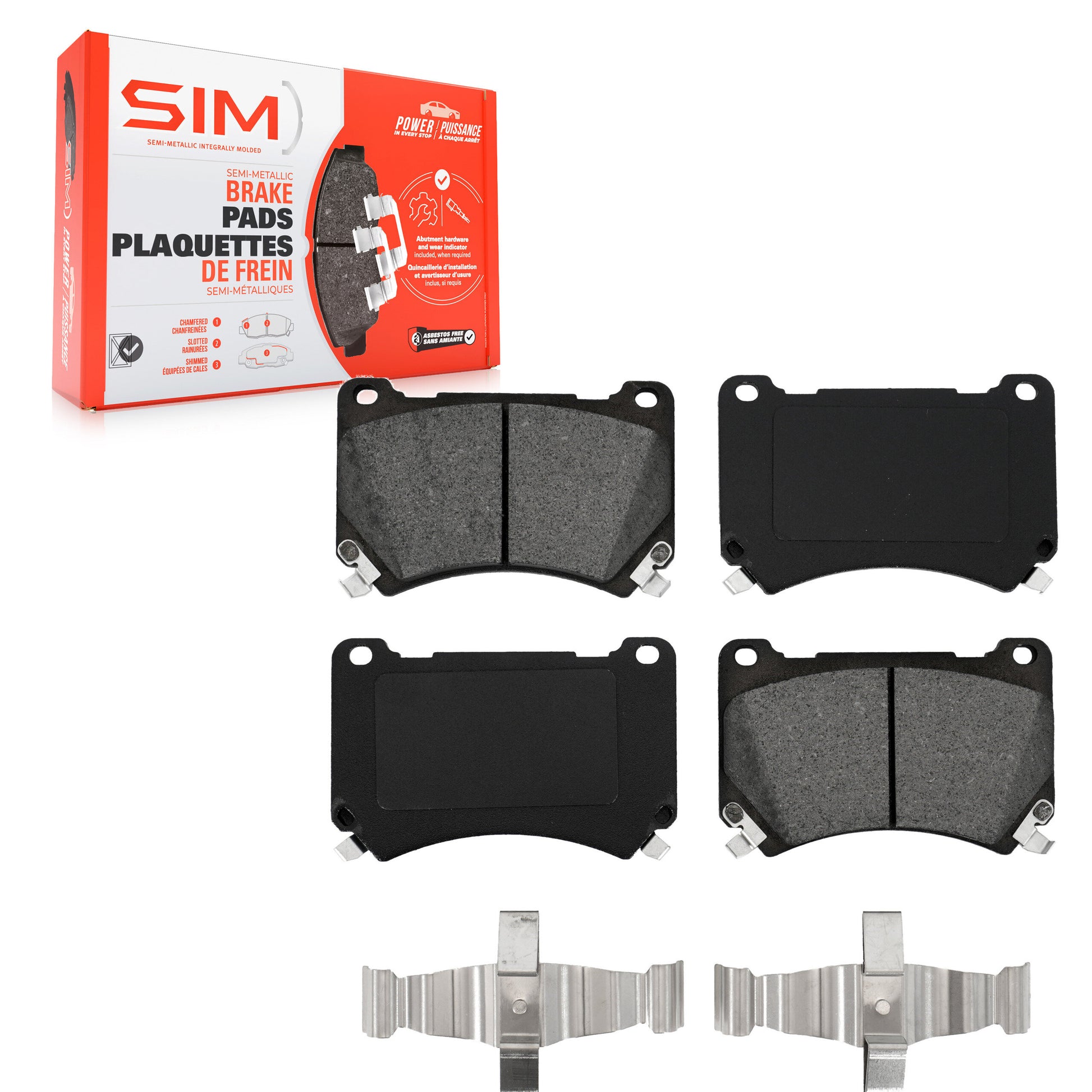 SIM SIM-1396 Disc Brake Pad for 2009-2014 Hyundai Genesis, Hyundai Equus - Front