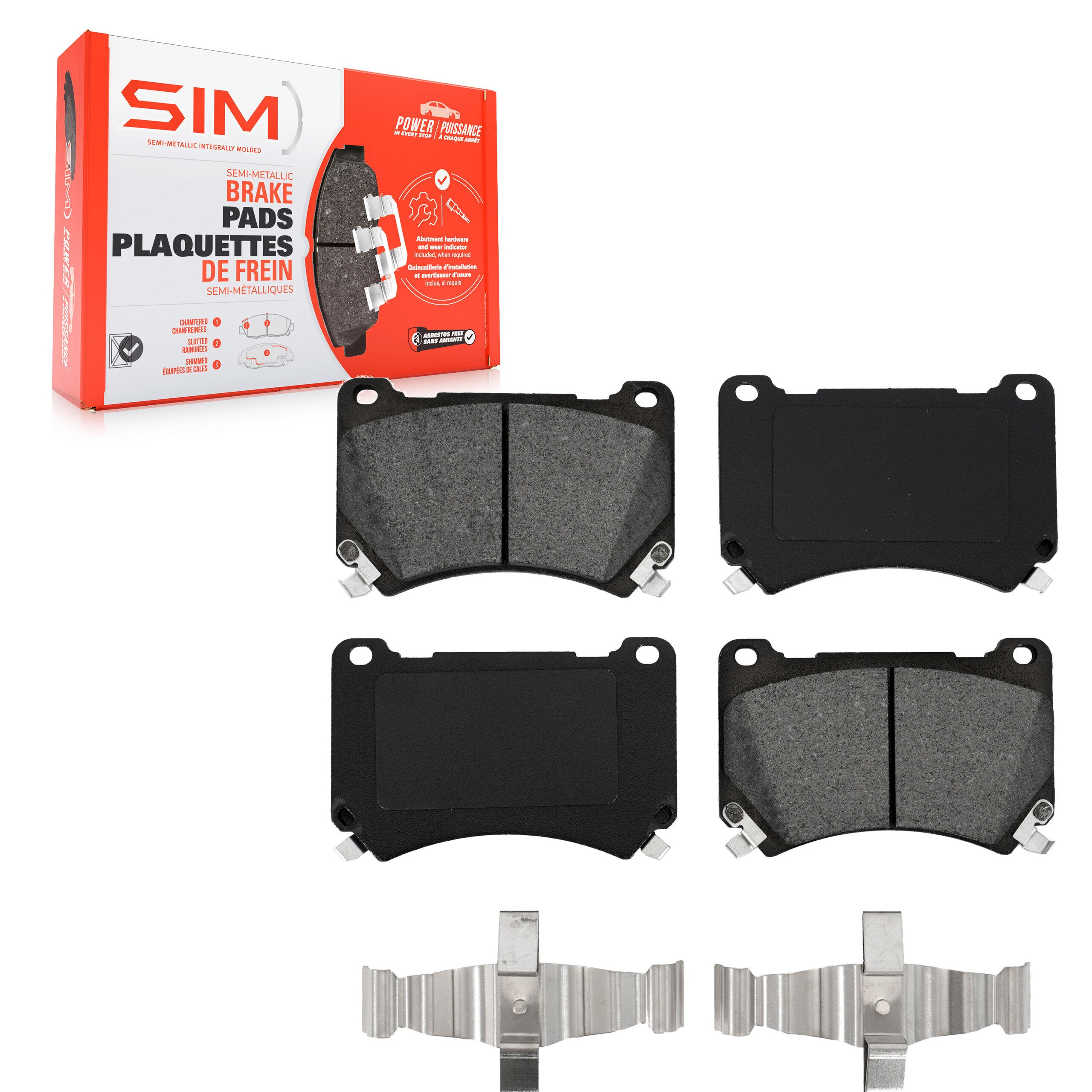 SIM SIM-1396 Disc Brake Pad for 2009-2014 Hyundai Genesis, Hyundai Equus - Front