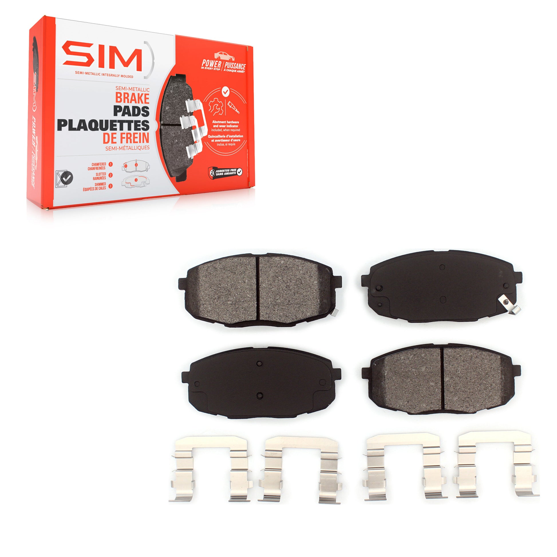 SIM SIM-1397 Disc Brake Pad for 2009-2013 Kia Forte5, Hyundai Elantra, Kia Forte - Front