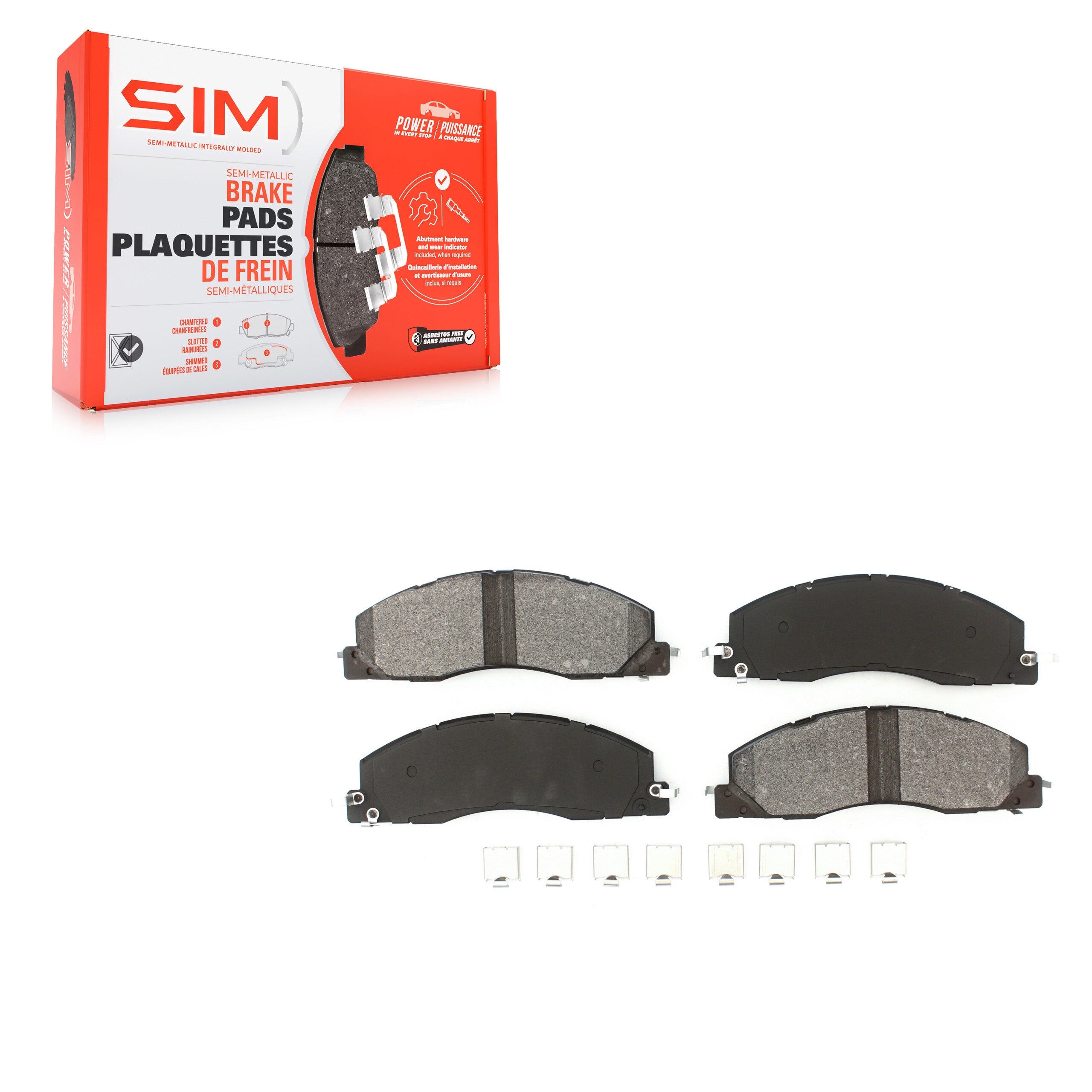SIM SIM-1399 Disc Brake Pad for 2009-2018 Ram 1500, Ram 2500, Ram 3500 - Front