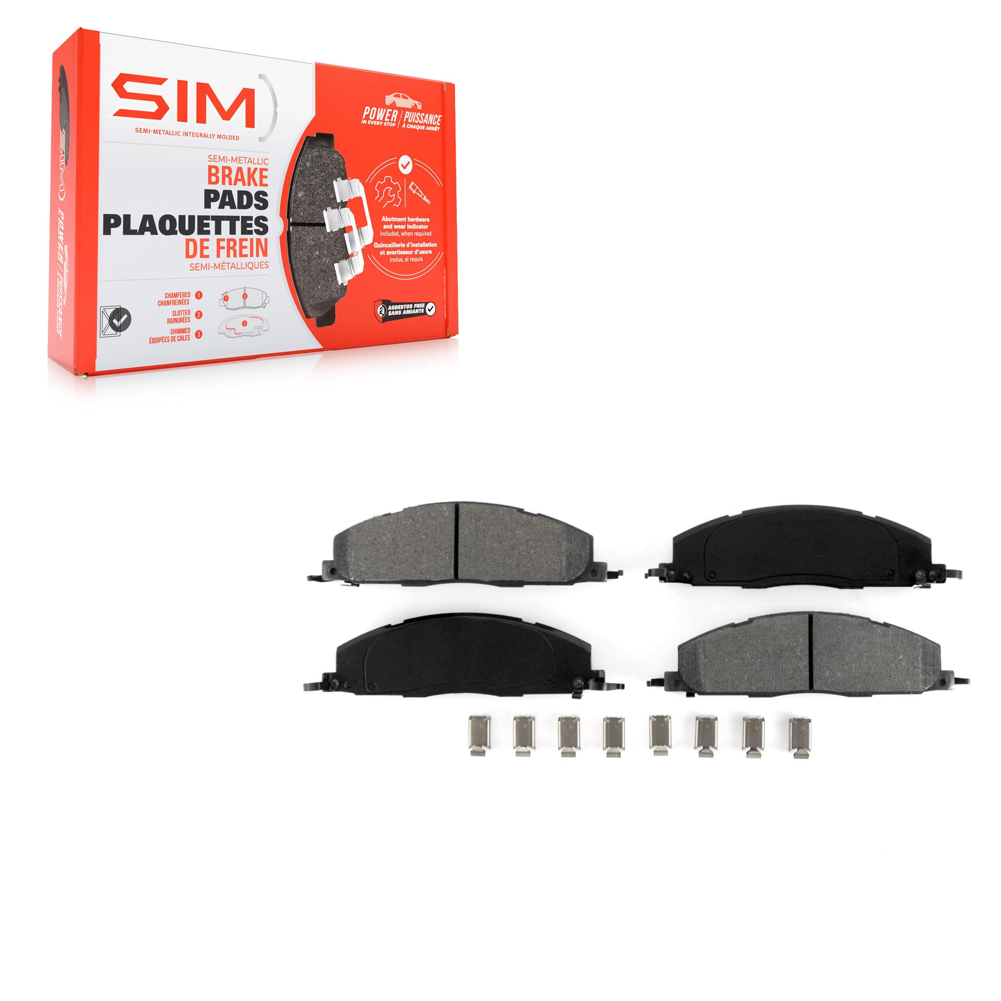 SIM SIM-1400 Disc Brake Pad for 2009-2018 Ram 1500, Ram 2500, Ram 3500 - Rear