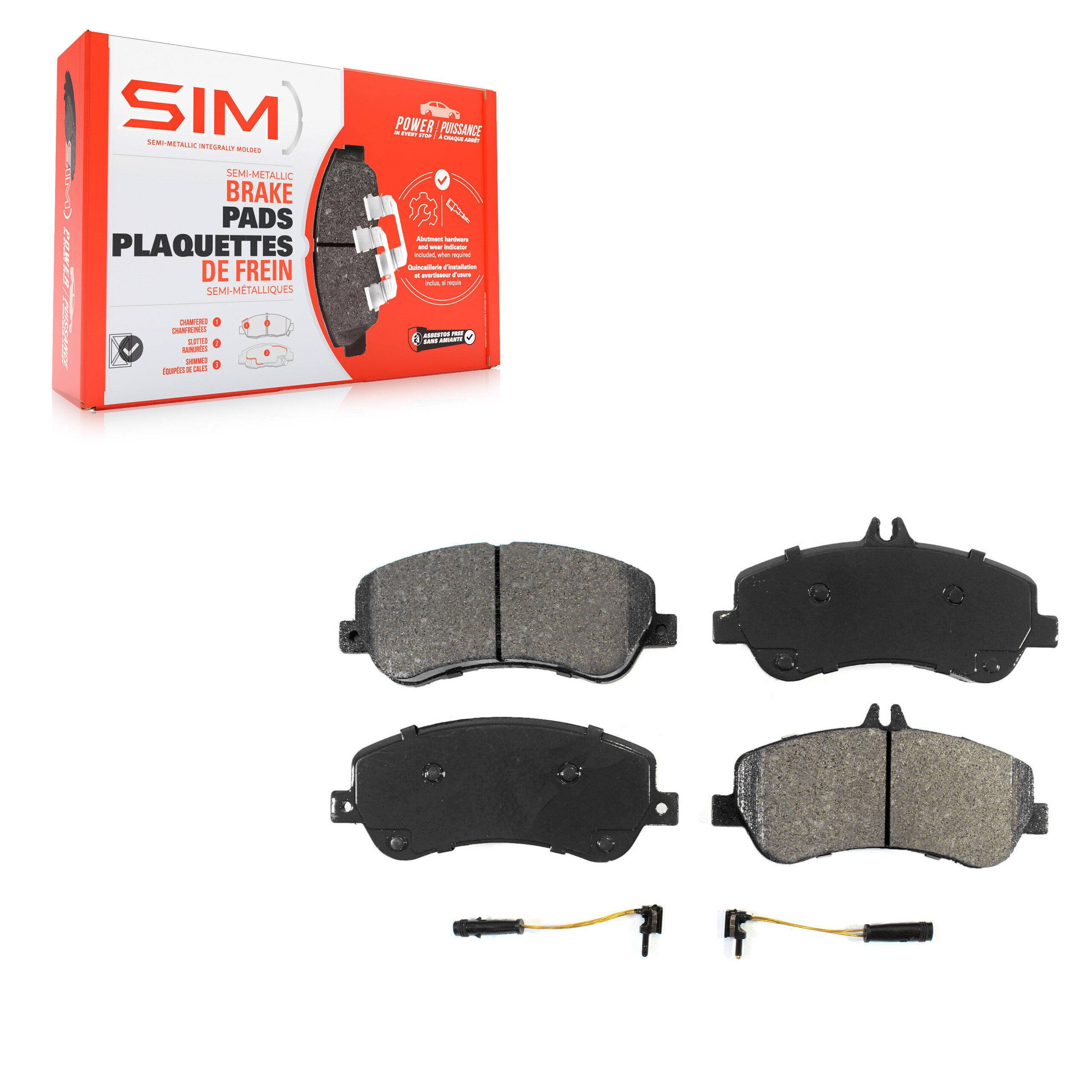 SIM SIM-1406A Disc Brake Pad for 2010-2015 Mercedes-Benz GLK250, Mercedes-Benz GLK350 - Front