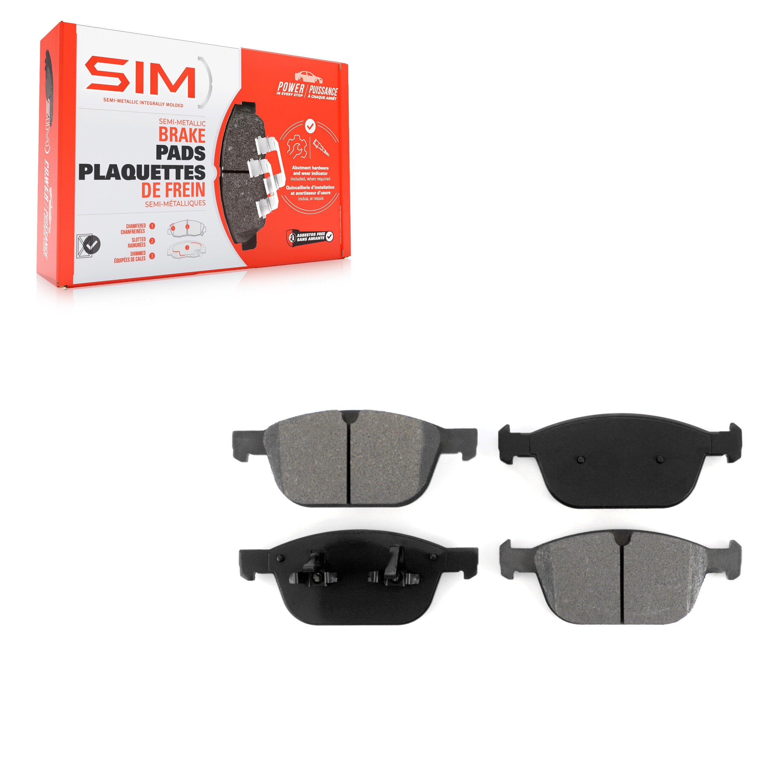 SIM SIM-1412 Disc Brake Pad for 2003-2016 Volvo XC60, Volvo XC90 - Front