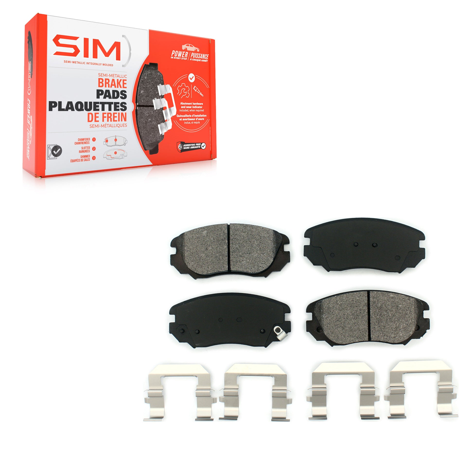 SIM SIM-1421 Disc Brake Pad for 2010-2020 GMC Terrain, Buick Cascada, Chevrolet Malibu Limited - Front