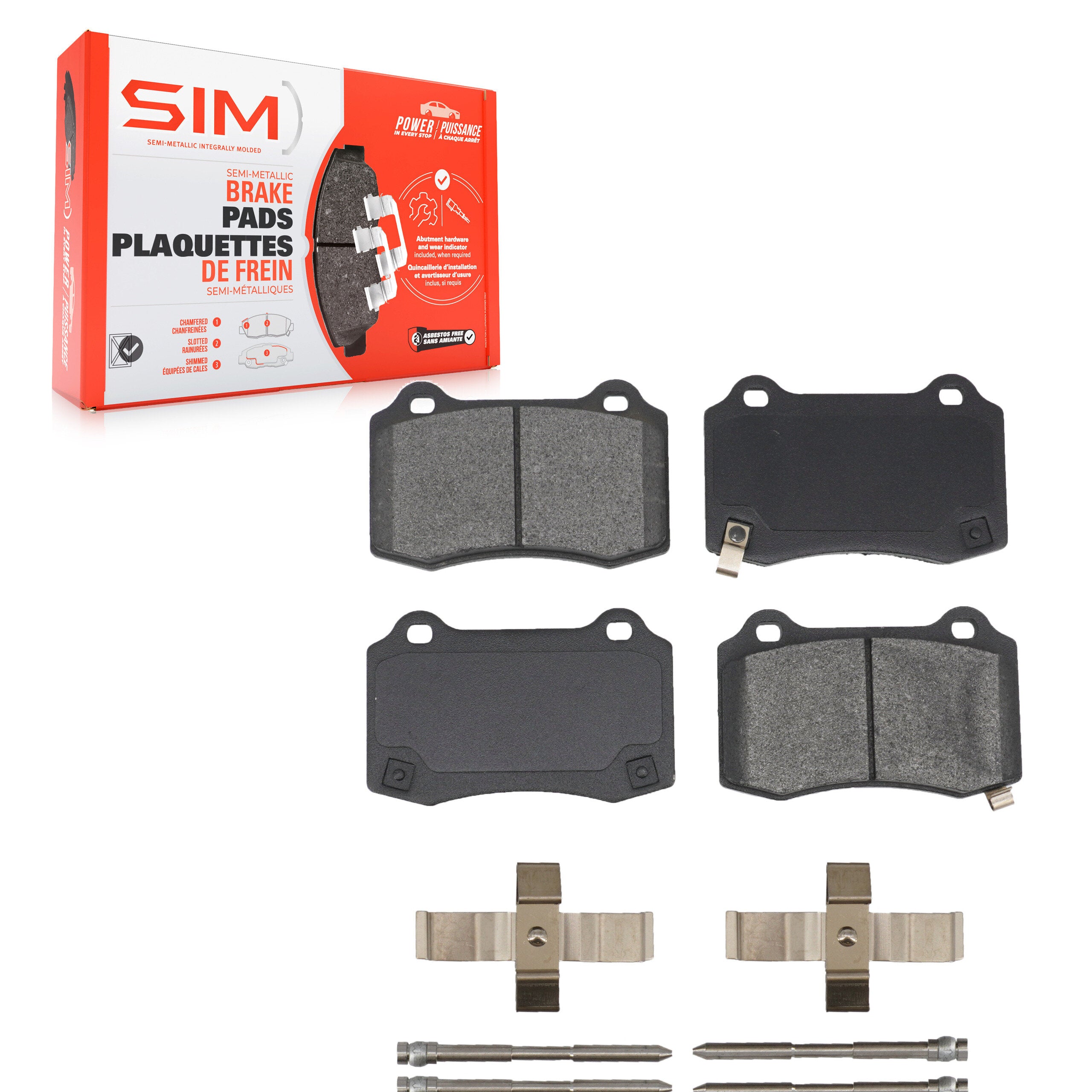 SIM SIM-1428 Disc Brake Pad for 2010-2016 Hyundai Genesis Coupe, Tesla S - Rear