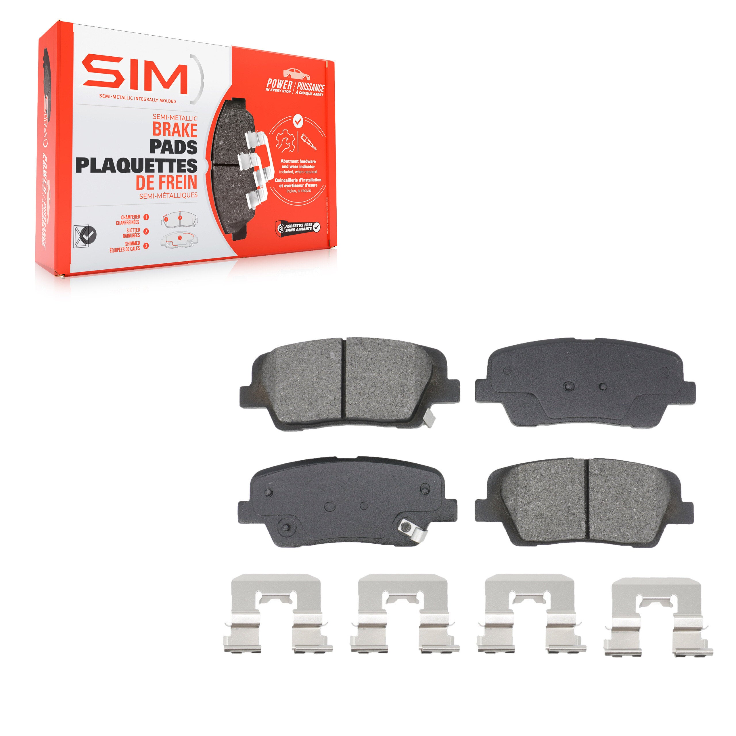 SIM SIM-1439 Disc Brake Pad for 2010-2016 Kia Sorento, Hyundai Santa Fe Sport, Hyundai Santa Fe XL - Rear