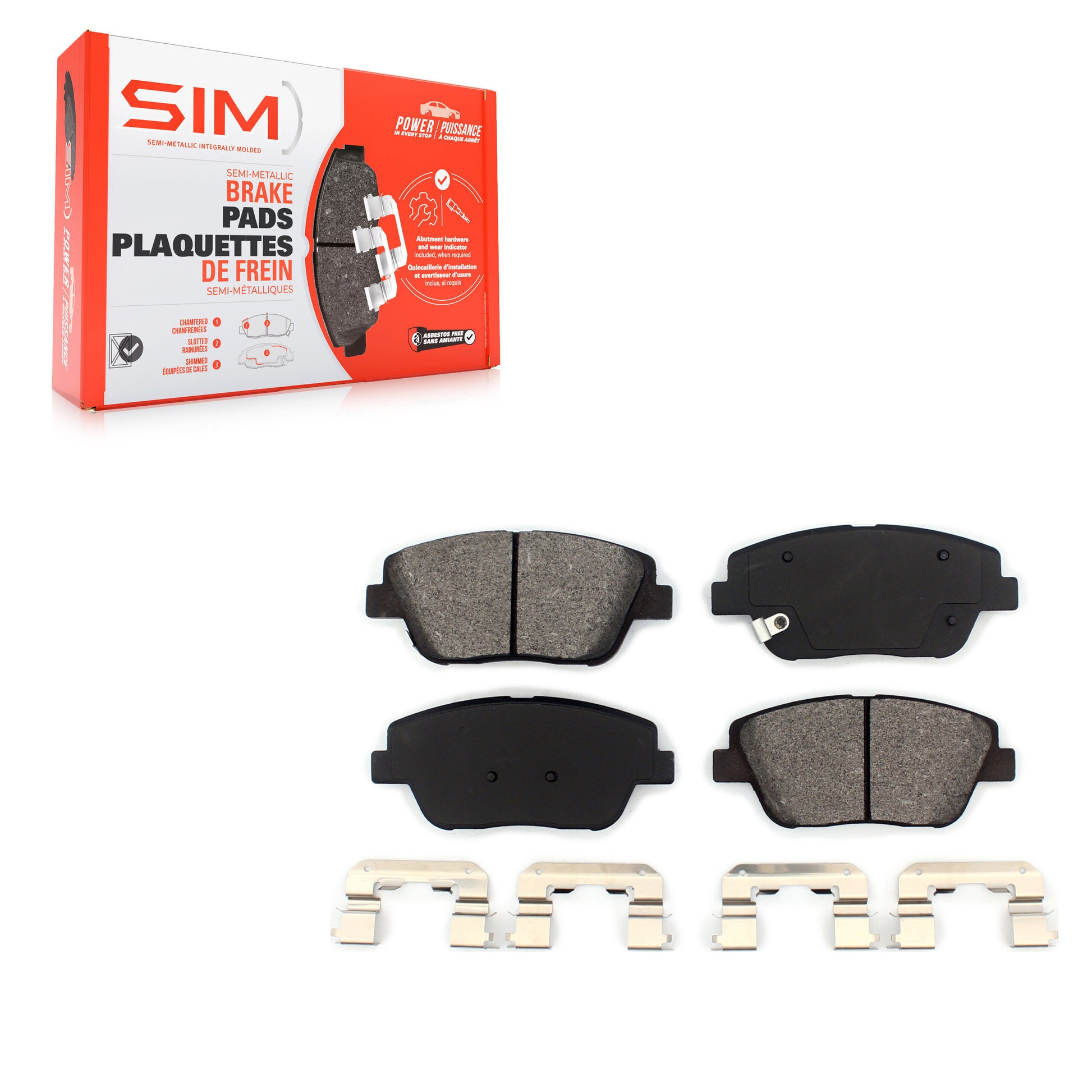 SIM SIM-1444 Disc Brake Pad for 2011-2016 Kia Optima, Hyundai Sonata - Front