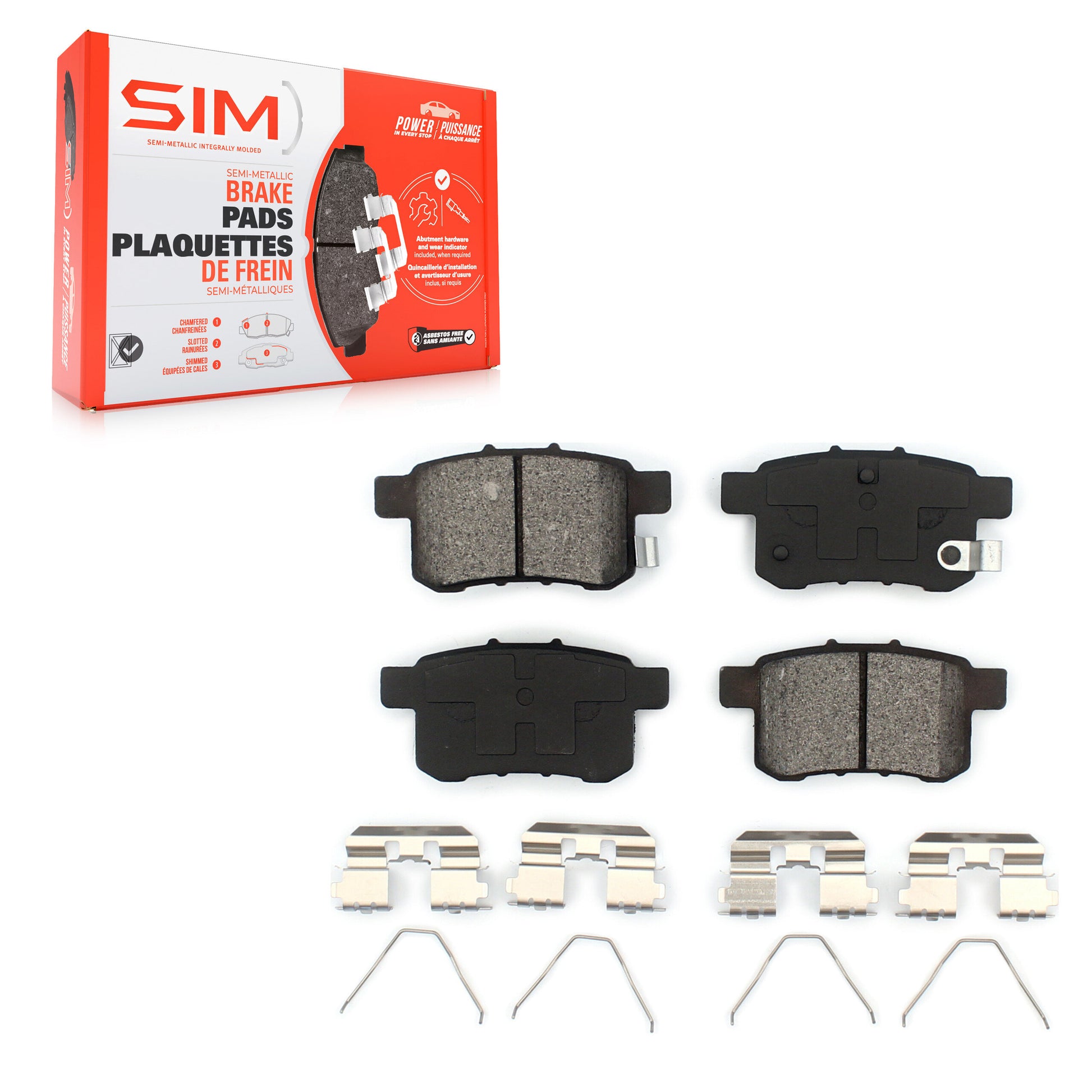 SIM SIM-1451 Disc Brake Pad for 2008-2017 Honda Accord, Acura TSX - Rear