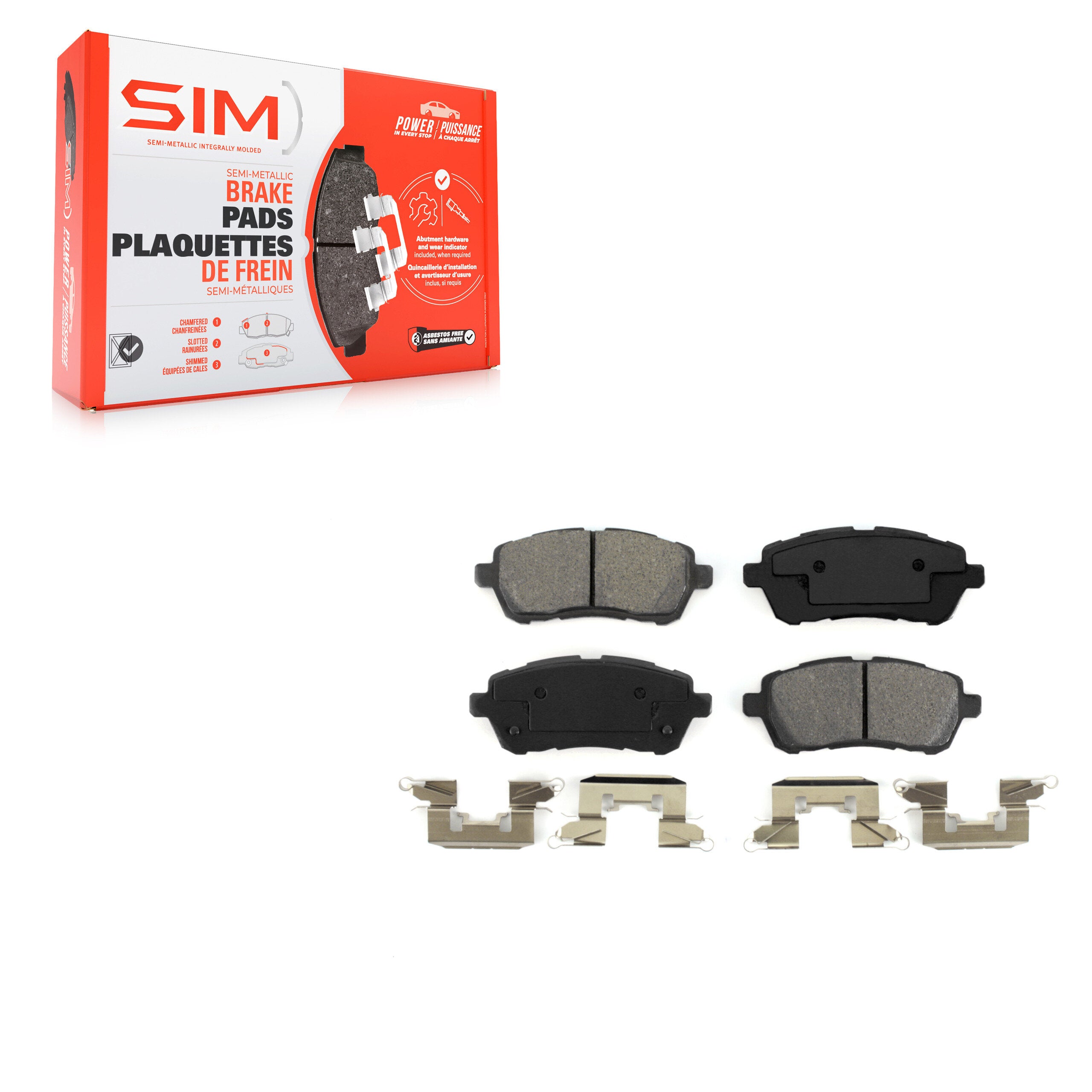 SIM SIM-1454 Disc Brake Pad for 2011-2019 Ford Fiesta - Front