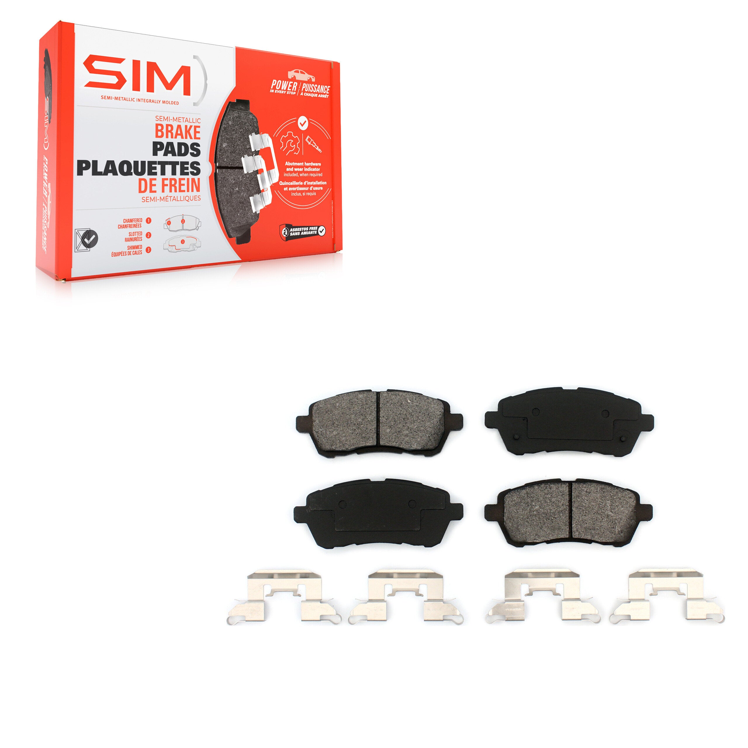 SIM SIM-1454A Disc Brake Pad for 2011-2014 Mazda 2 - Front
