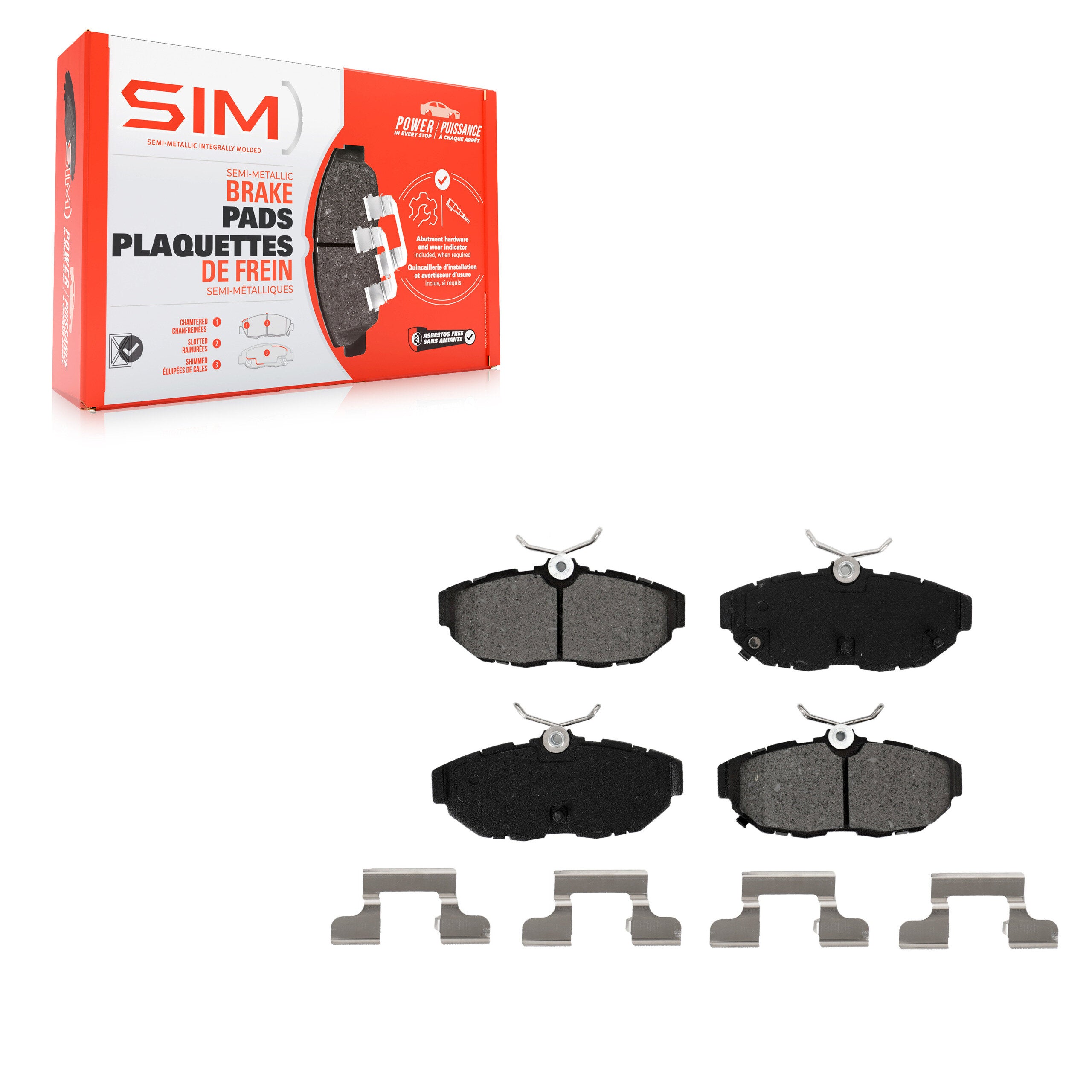 SIM SIM-1465 Disc Brake Pad for 2011-2014 Ford Mustang - Rear
