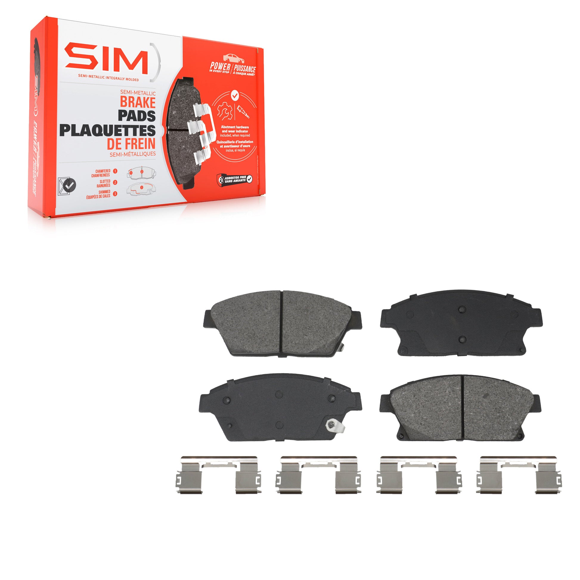 SIM SIM-1467 Disc Brake Pad for 2011-2018 Cadillac ATS, Chevrolet Cruze, Buick Encore - Front