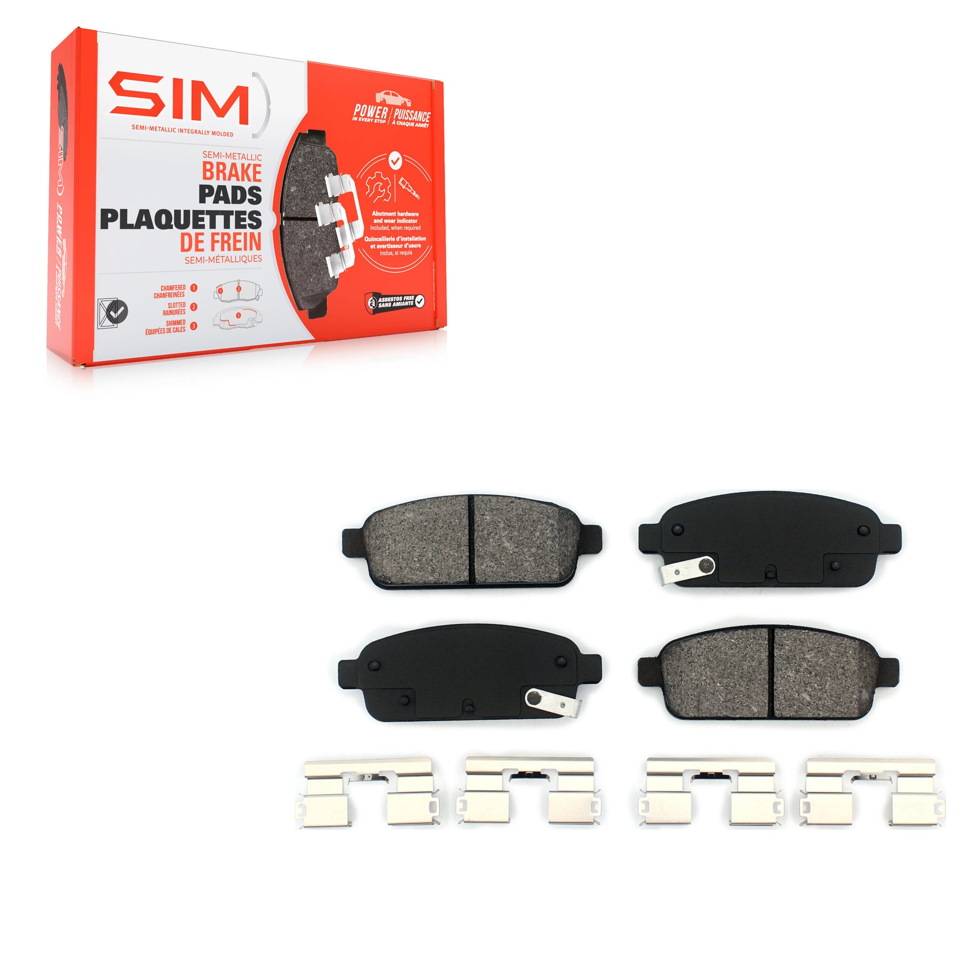 SIM SIM-1468 Disc Brake Pad for 2011-2019 Buick Cascada, Chevrolet Cruze Limited, Cadillac ELR - Rear