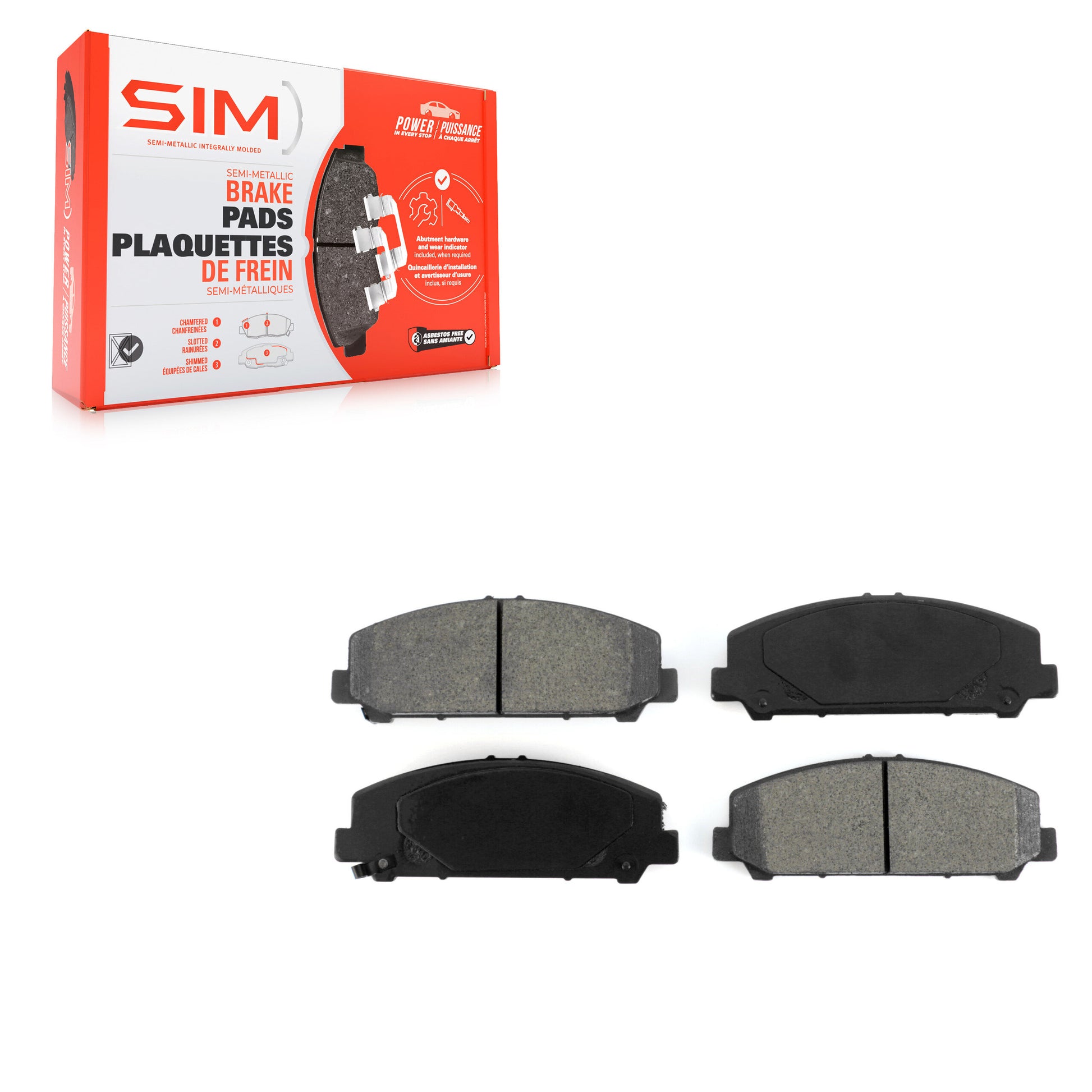 SIM SIM-1509 Disc Brake Pad for 2006-2024 Nissan Armada, Nissan TITAN, INFINITI QX80 - Front