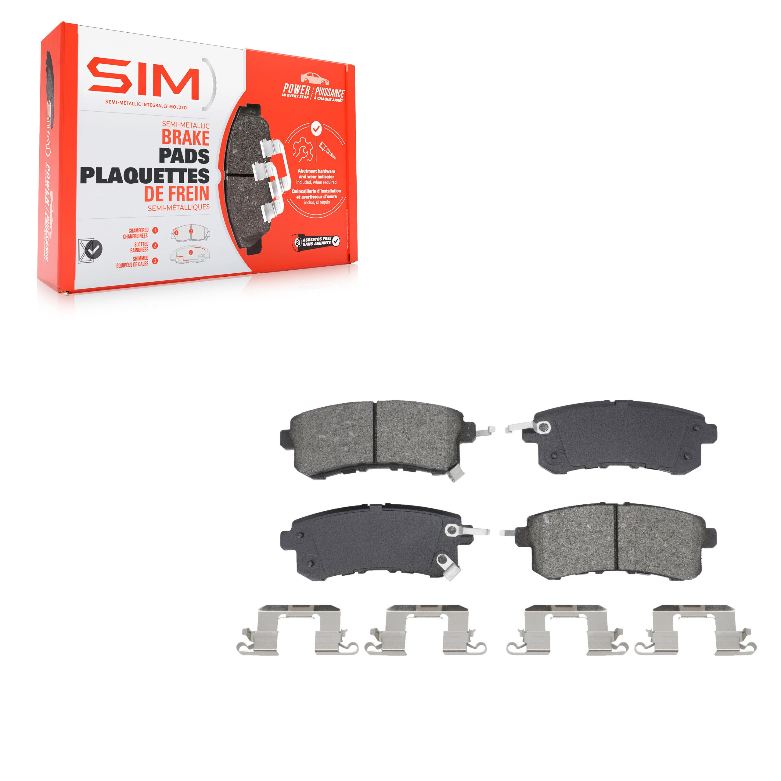 SIM SIM-1510 Disc Brake Pad for 2011-2024 Nissan Armada, INFINITI QX80, INFINITI QX56 - Rear