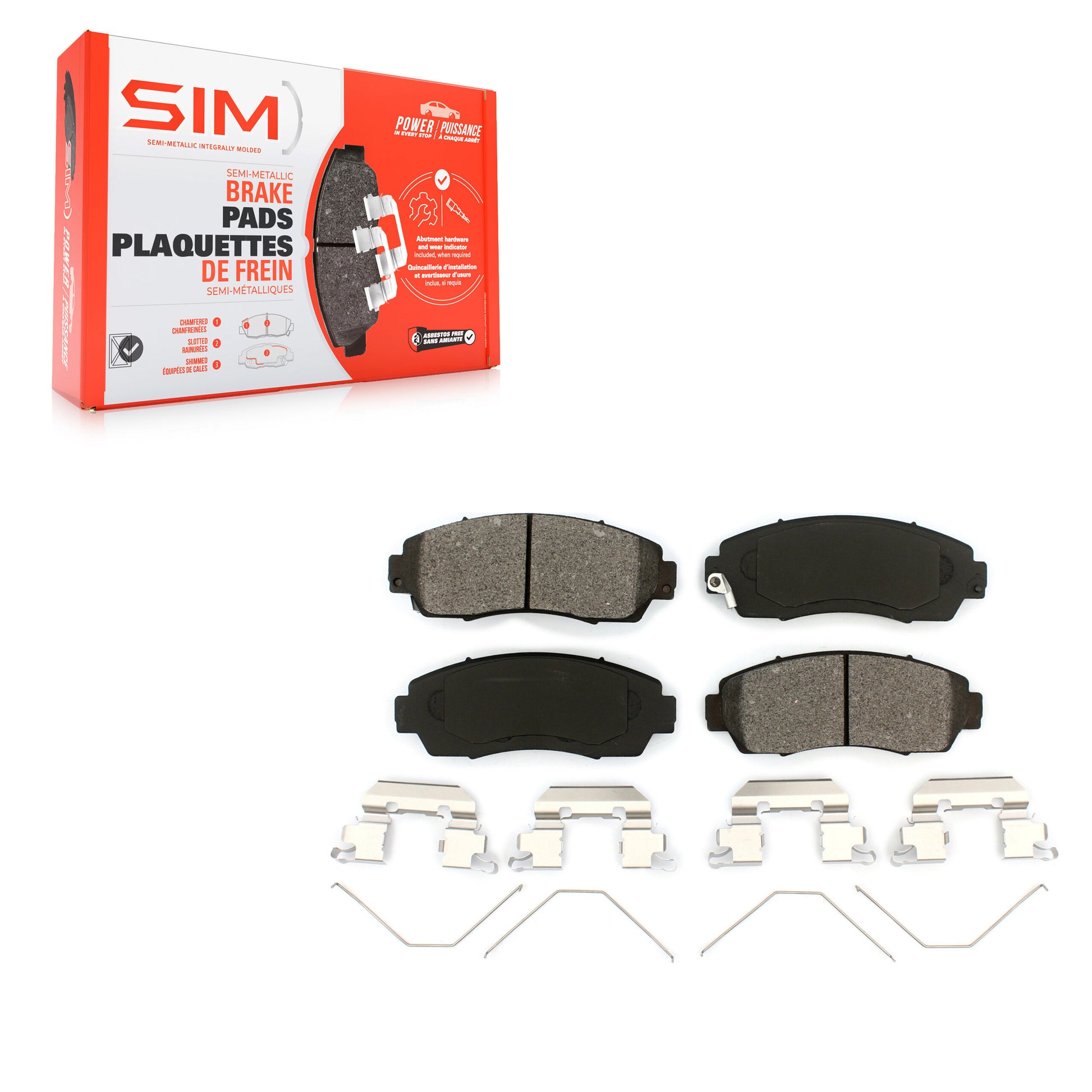 SIM SIM-1521 Disc Brake Pad for 2011-2025 Acura TLX, Honda CR-V, Acura RDX - Front